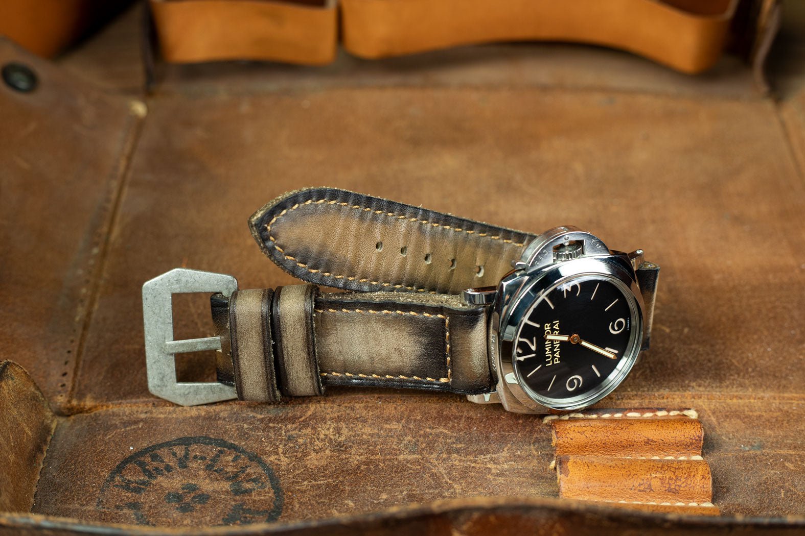 Strap Custom Cork hot Genuine Leather Handmade Italy Rolex Omega Panerai Custom Handmade Italy 16 18 20 22 24 26 mm