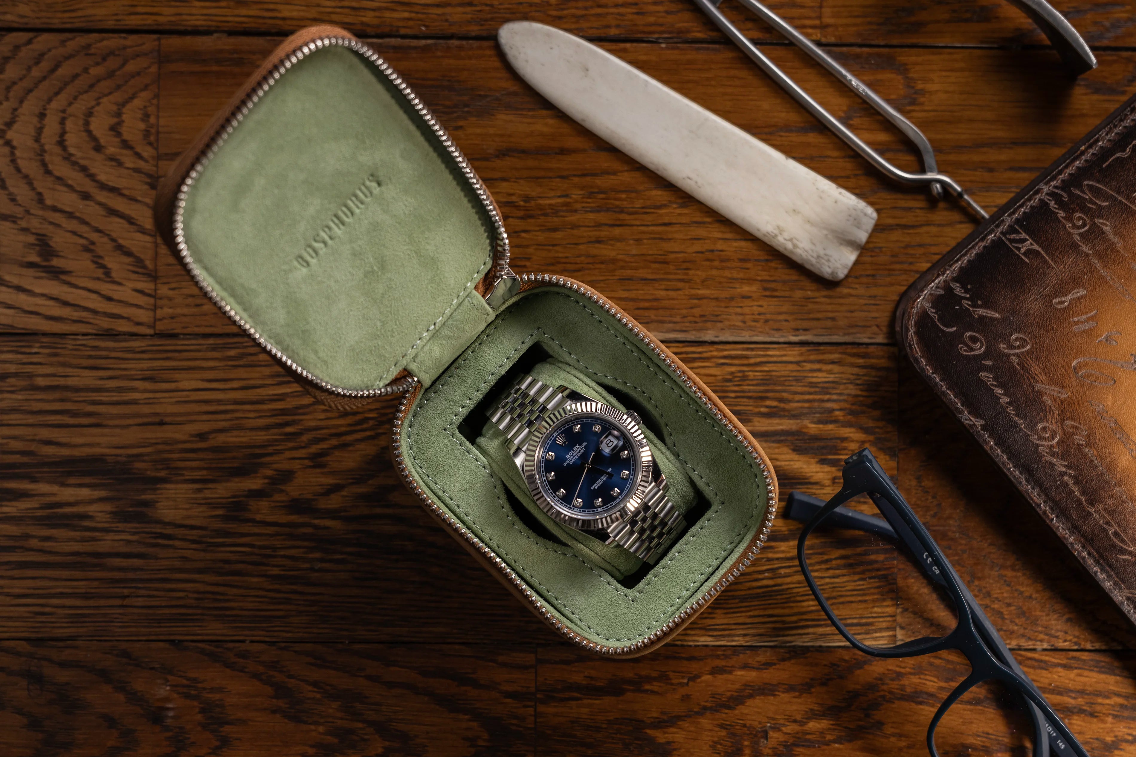 Ephesus Watch Case - Nubuck Camel