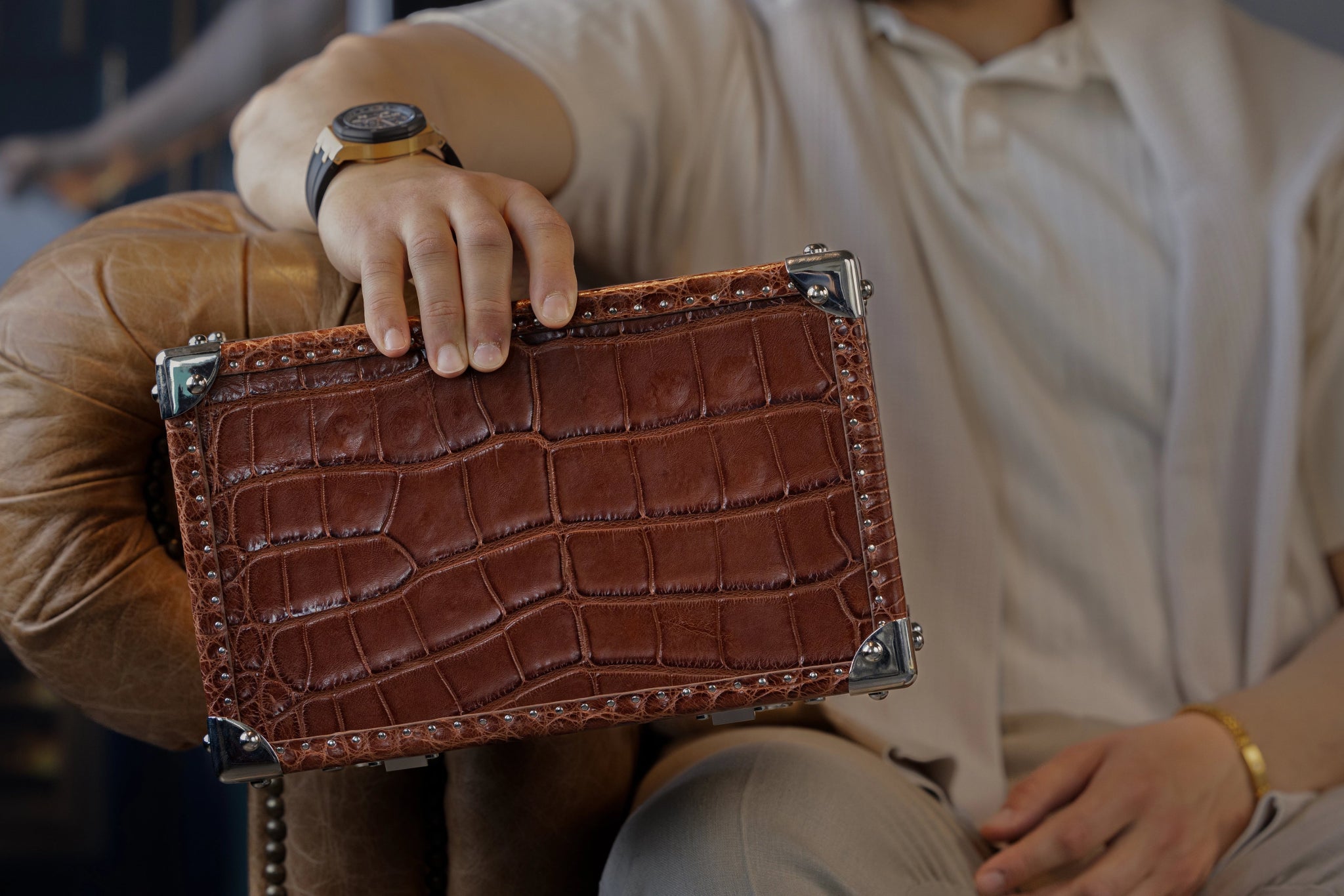 Bosphorus LeatherAlligator Petra - Brown