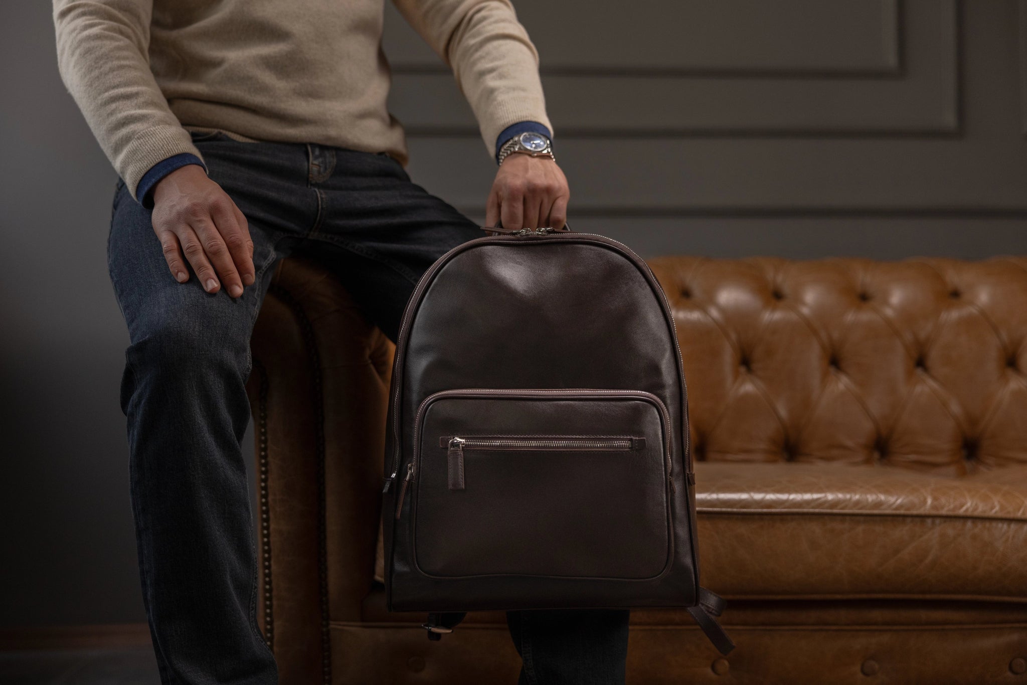 Bosphorus LeatherBackpack - Dark Brown