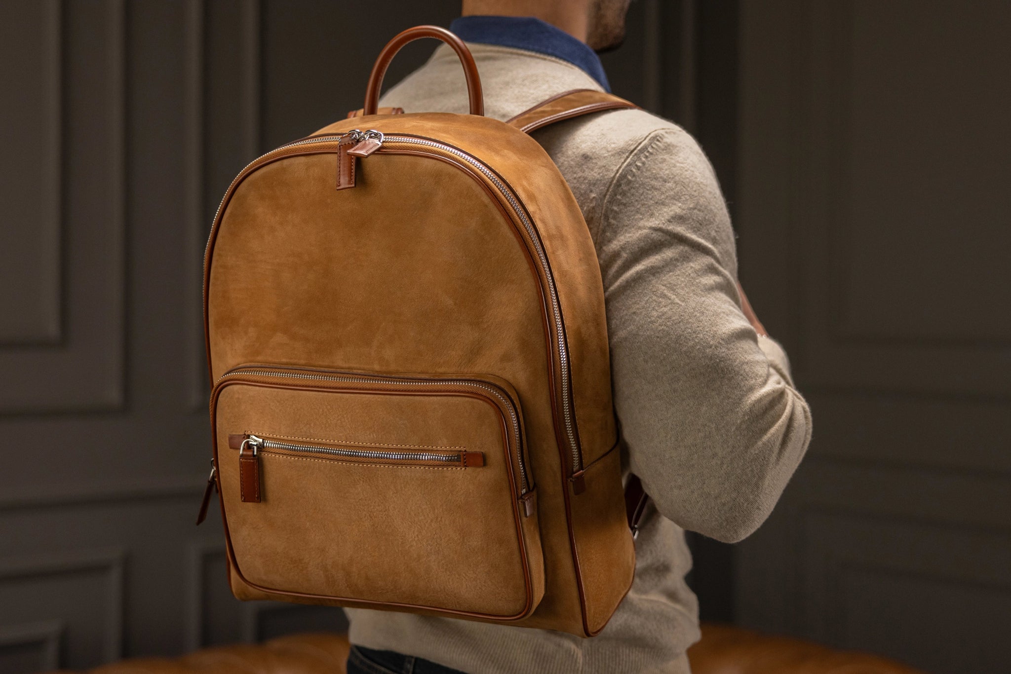 Bosphorus LeatherBackpack - Nubuck Camel