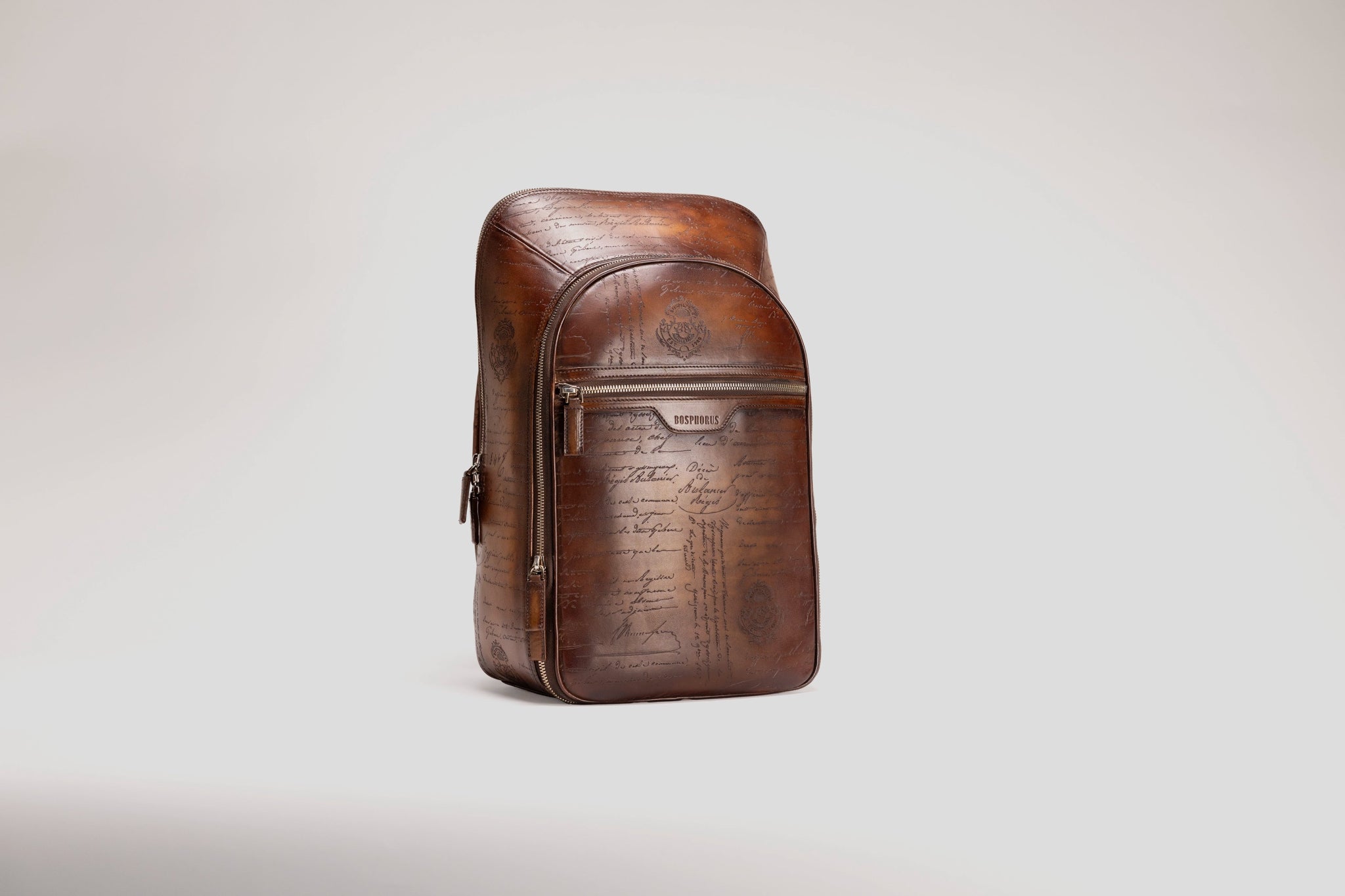 Bosphorus LeatherBackpack - Parchment Patina Brown