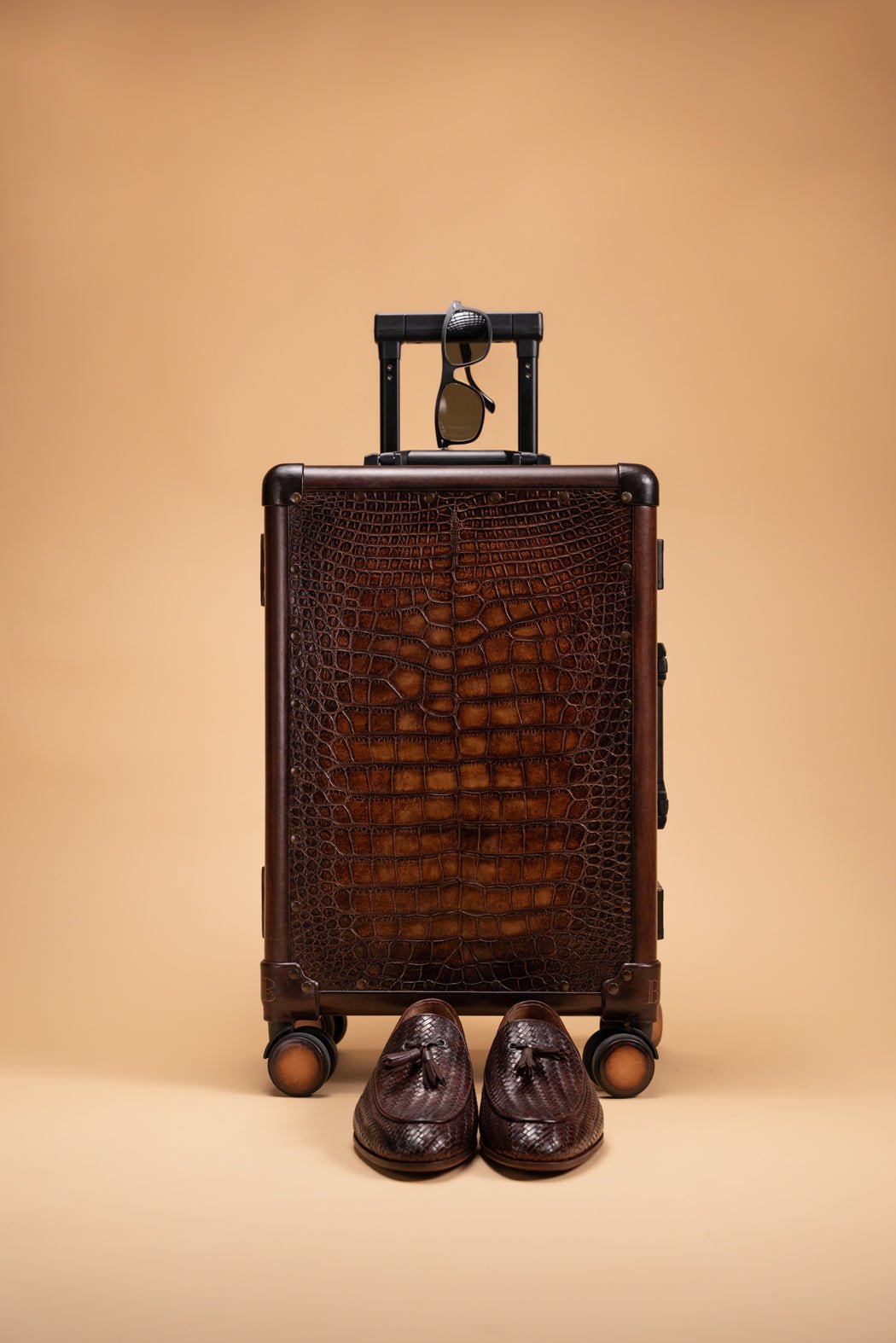 Alligator skin luggage best sale