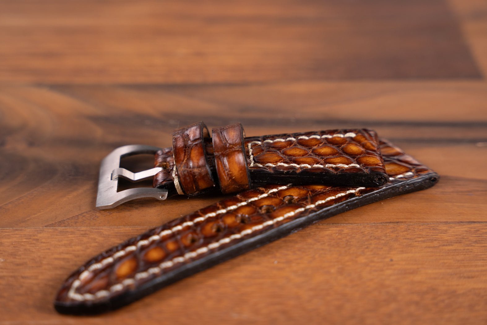 Bosphorus LeatherBosphorus Watch Strap - Alligator Light Brown