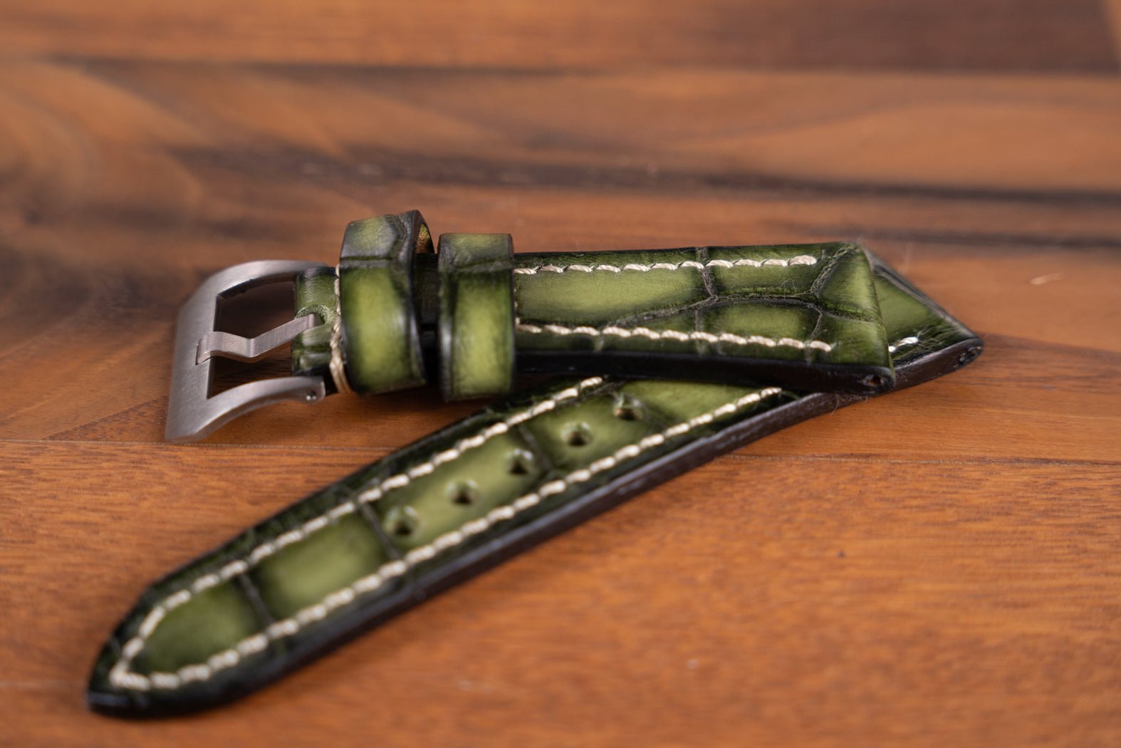 Bosphorus LeatherBosphorus Watch Strap - Alligator Olive Green