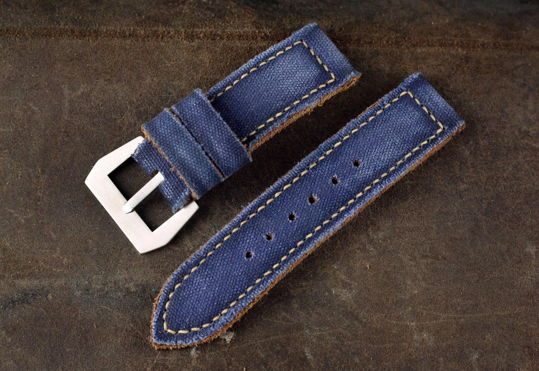 Bosphorus LeatherBosphorus Watch Strap - Canvas Patina Blue