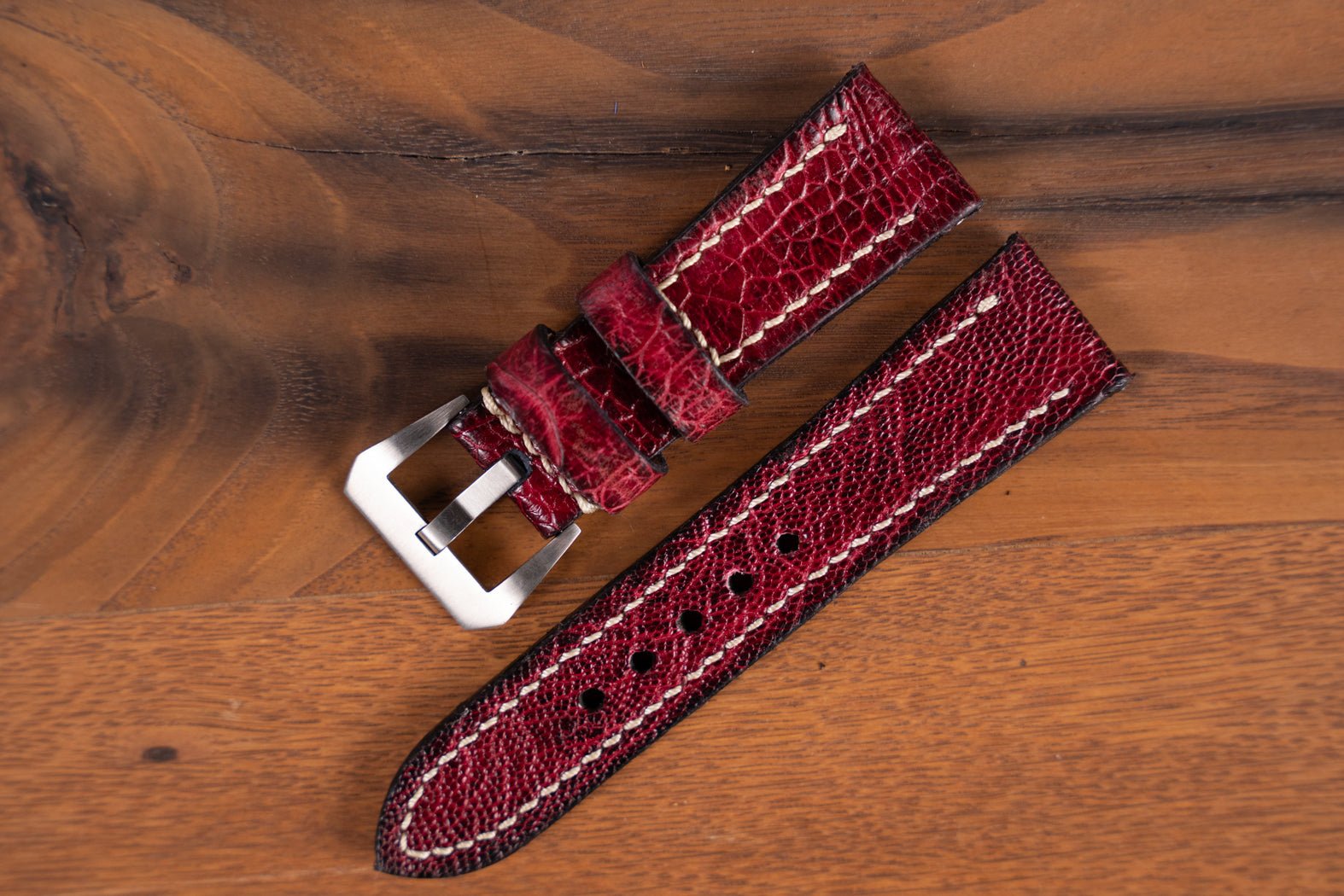 Bosphorus LeatherBosphorus Watch Strap - Ostrich Leg Burgundy