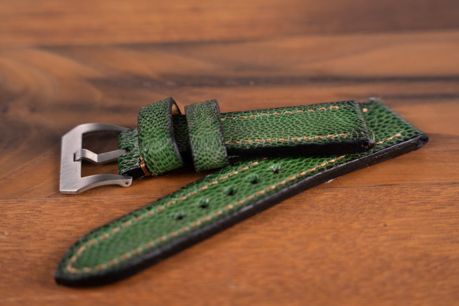 Bosphorus LeatherBosphorus Watch Strap - Ostrich Leg Green