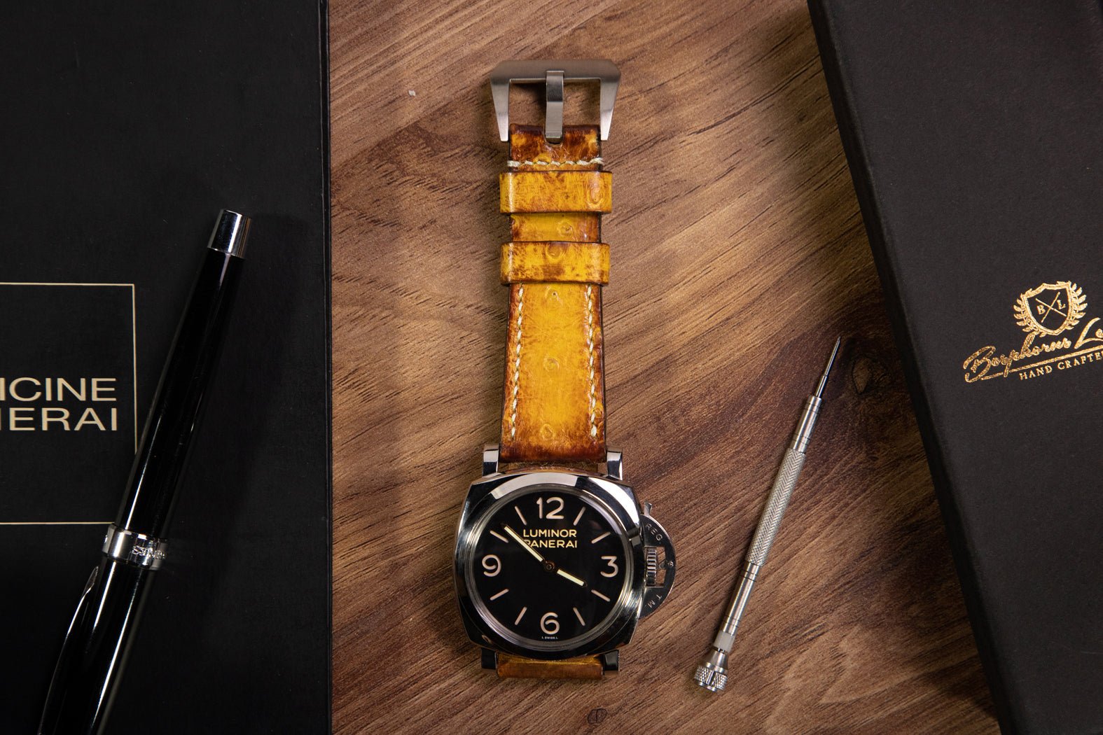 Bosphorus LeatherBosphorus Watch Strap - Ostrich Patina Canary