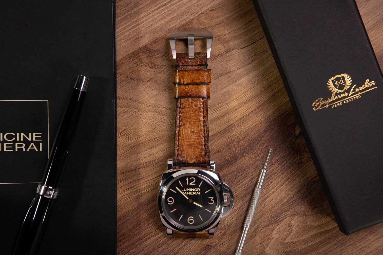 Bosphorus LeatherBosphorus Watch Strap - Ostrich Patina Caramel