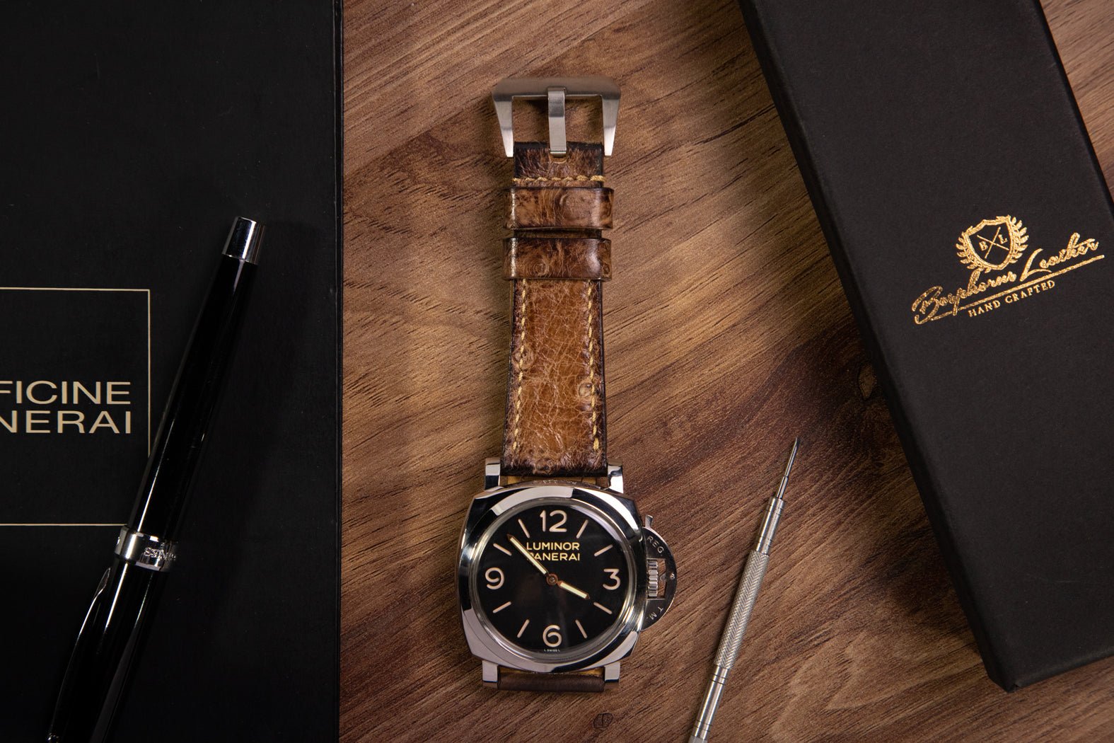 Bosphorus LeatherBosphorus Watch Strap - Ostrich Patina Espresso