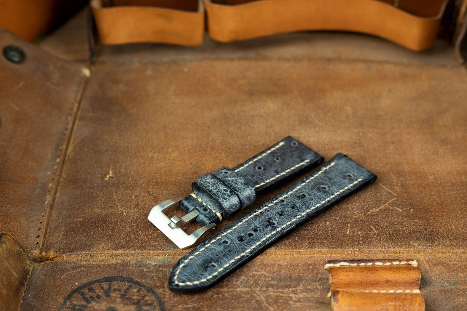 Bosphorus LeatherBosphorus Watch Strap - Ostrich Patina Wet Cliff