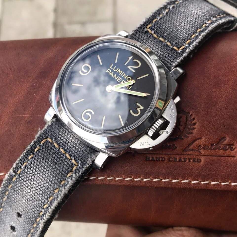 Bosphorus LeatherBosphorus Watch Strap - Patina Canvas Grey 02