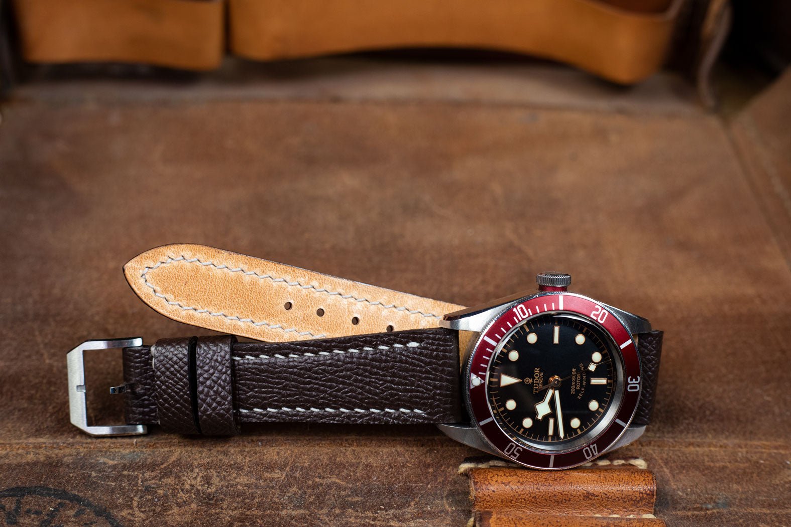 Bosphorus LeatherBosphorus Watch Strap - Saffiano Dark Brown