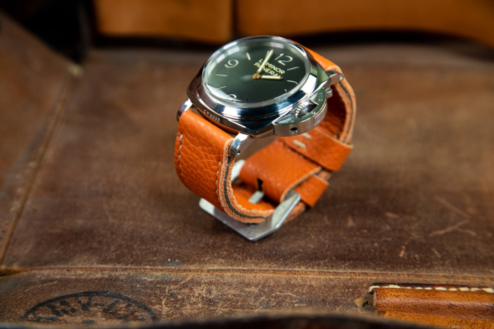 Bosphorus LeatherBosphorus Watch Strap - Togo Orange