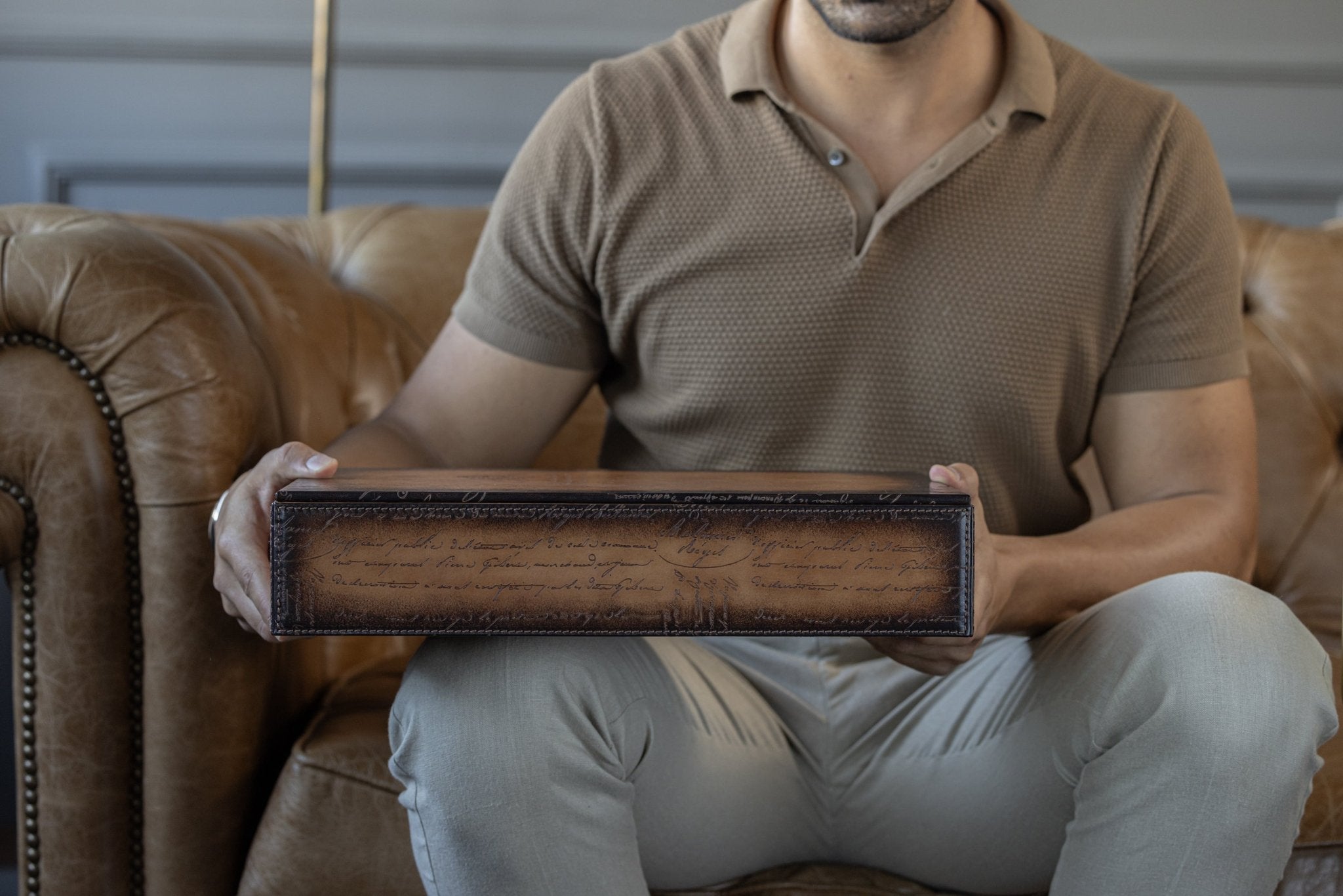 Bosphorus LeatherBosphorus Watch Tray - Parchment Patina Light Tan