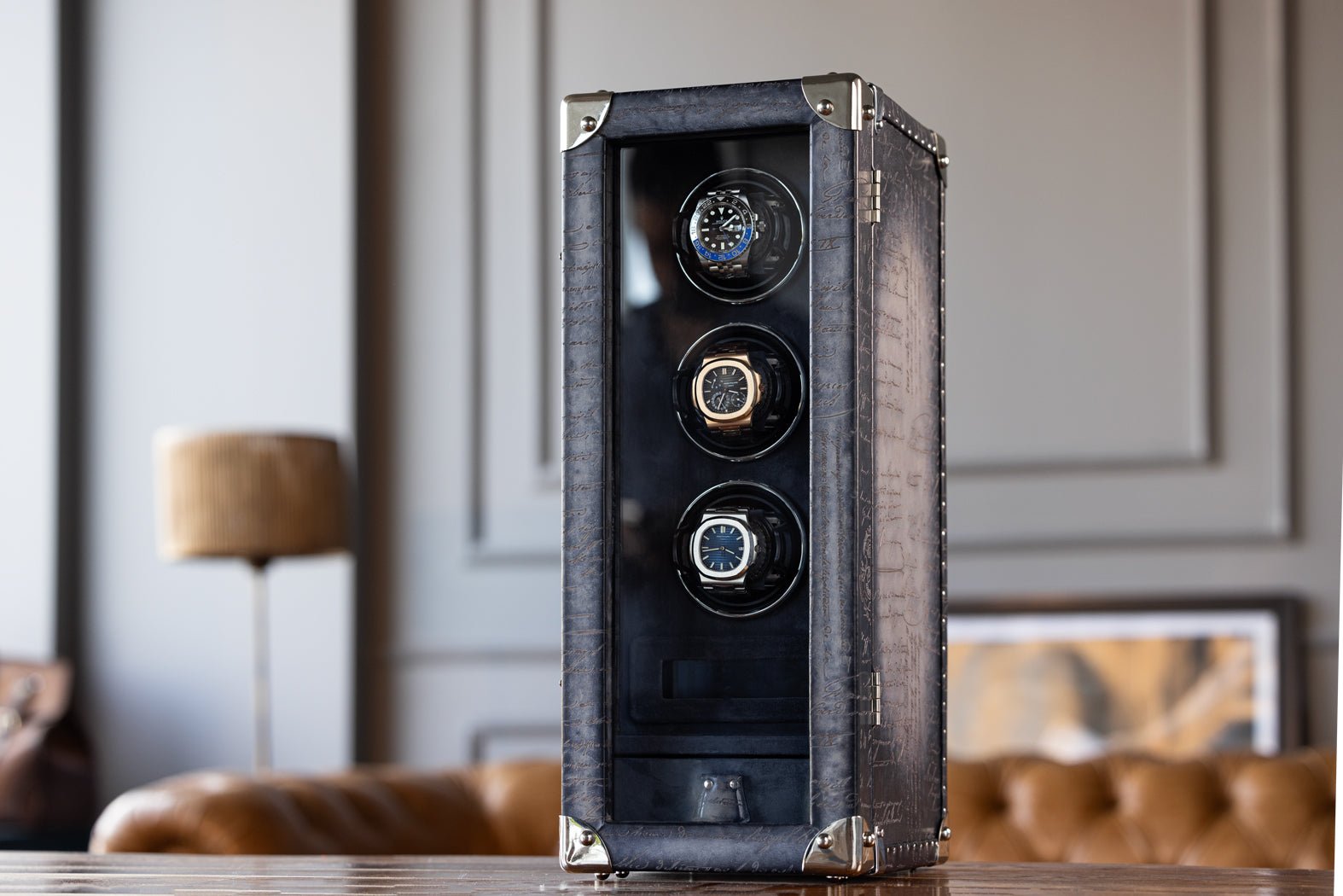 Bosphorus LeatherBosphorus Watch Winder - Parchment Patina Grey