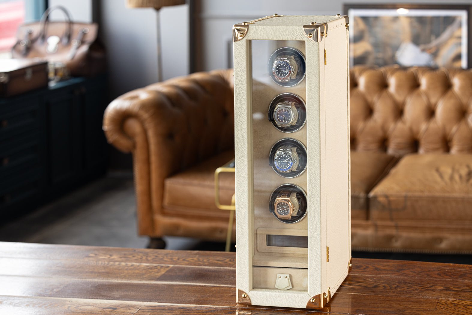 Bosphorus LeatherBosphorus Watch Winder - Togo Light Cream