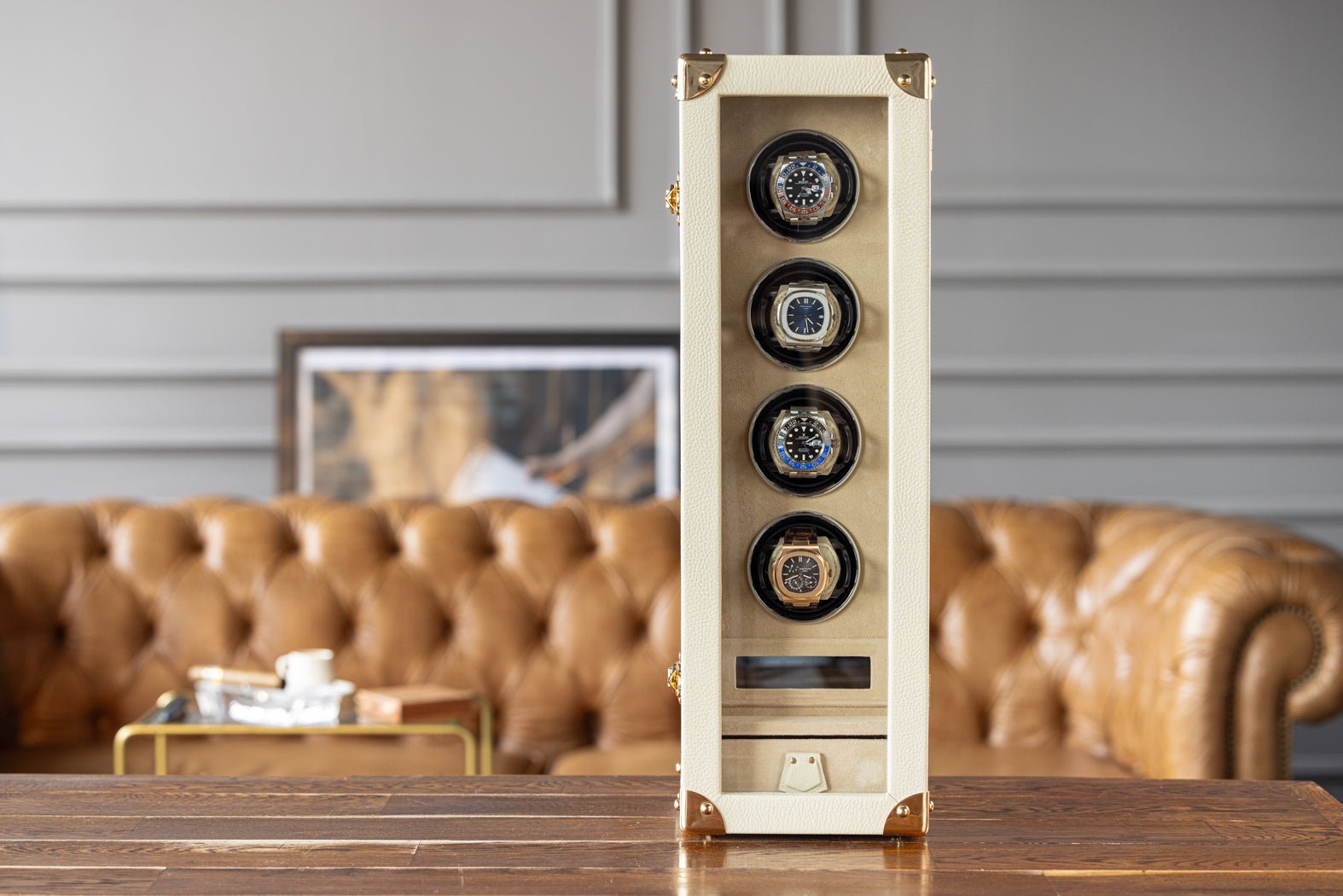 Bosphorus LeatherBosphorus Watch Winder - Togo Light Cream