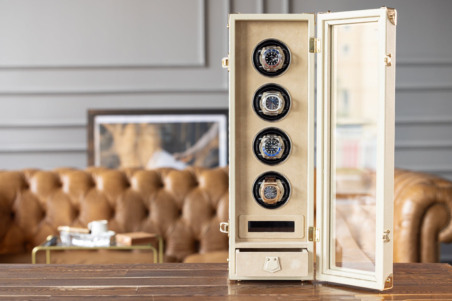 Bosphorus LeatherBosphorus Watch Winder - Togo Light Cream