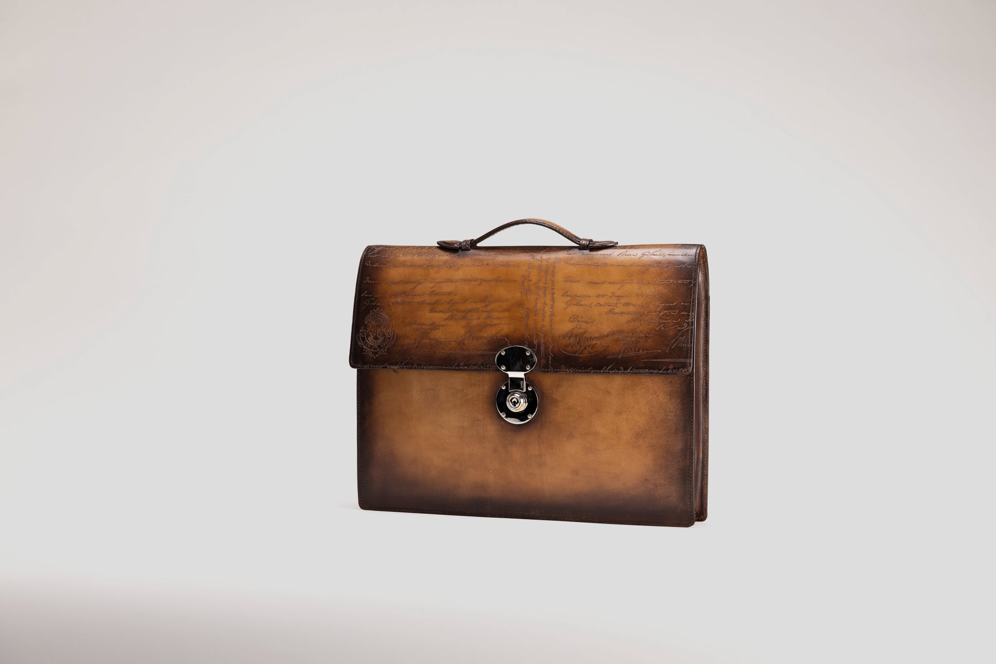 Bosphorus LeatherBriefcase - Parchment Patina Brown