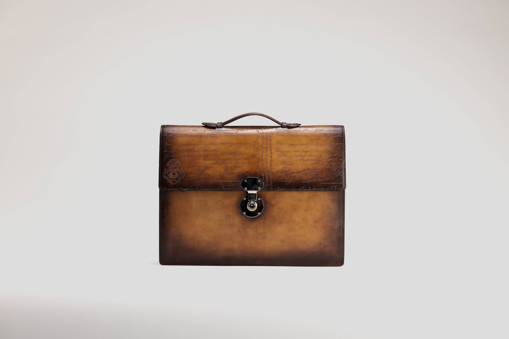 Bosphorus LeatherBriefcase - Parchment Patina Brown