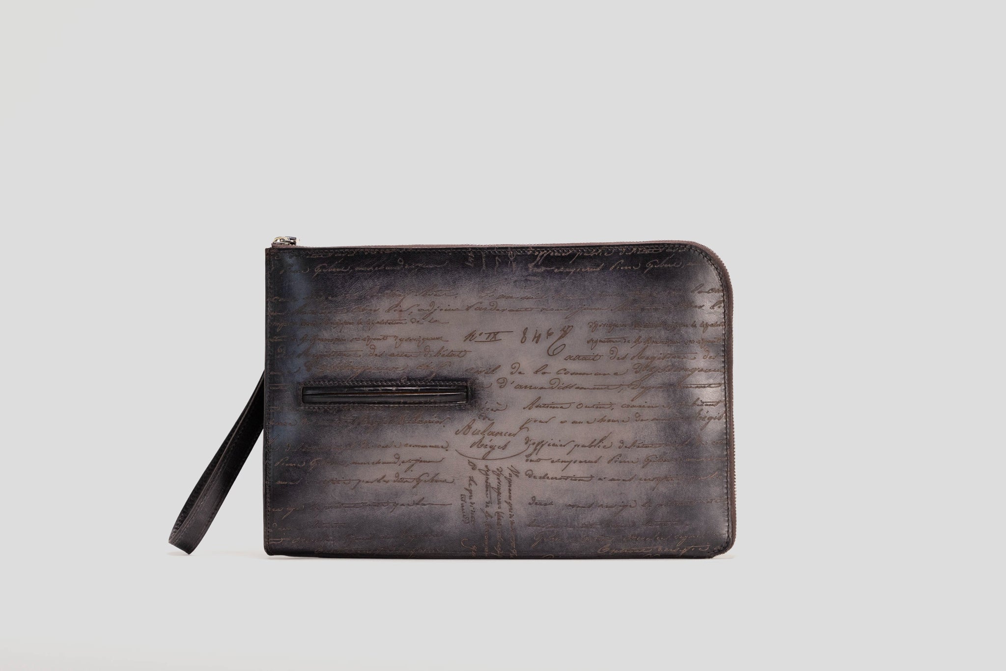 Bosphorus LeatherClutch - Parchment Patina Grey