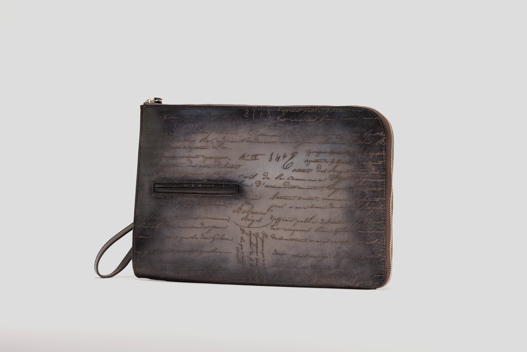 Bosphorus LeatherClutch - Parchment Patina Grey