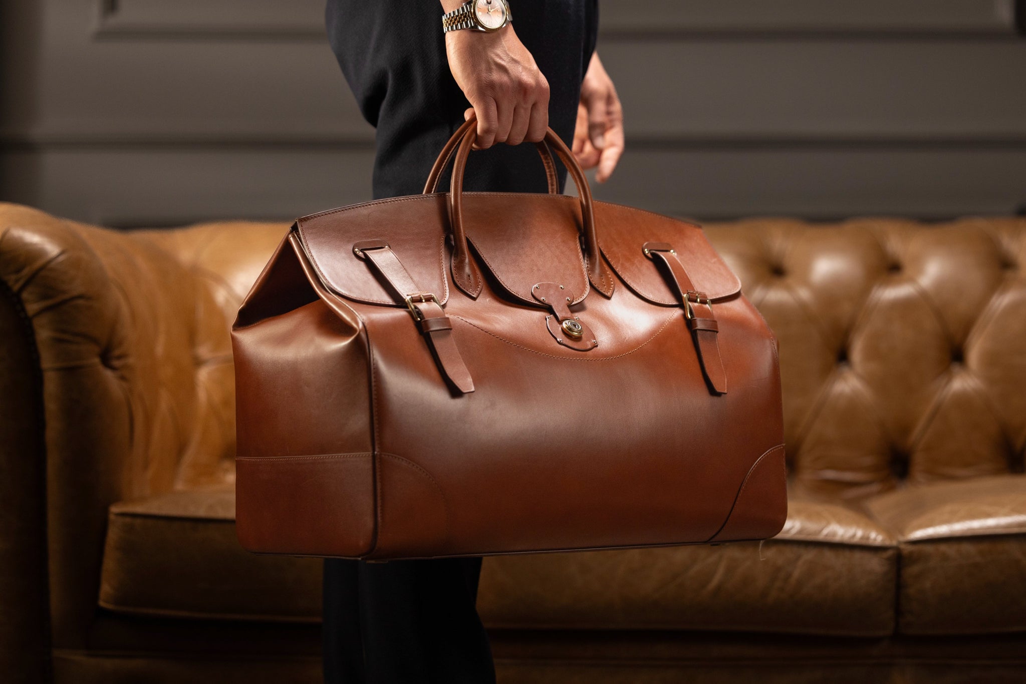 Bosphorus LeatherDuffle Bag - Barenia Patina