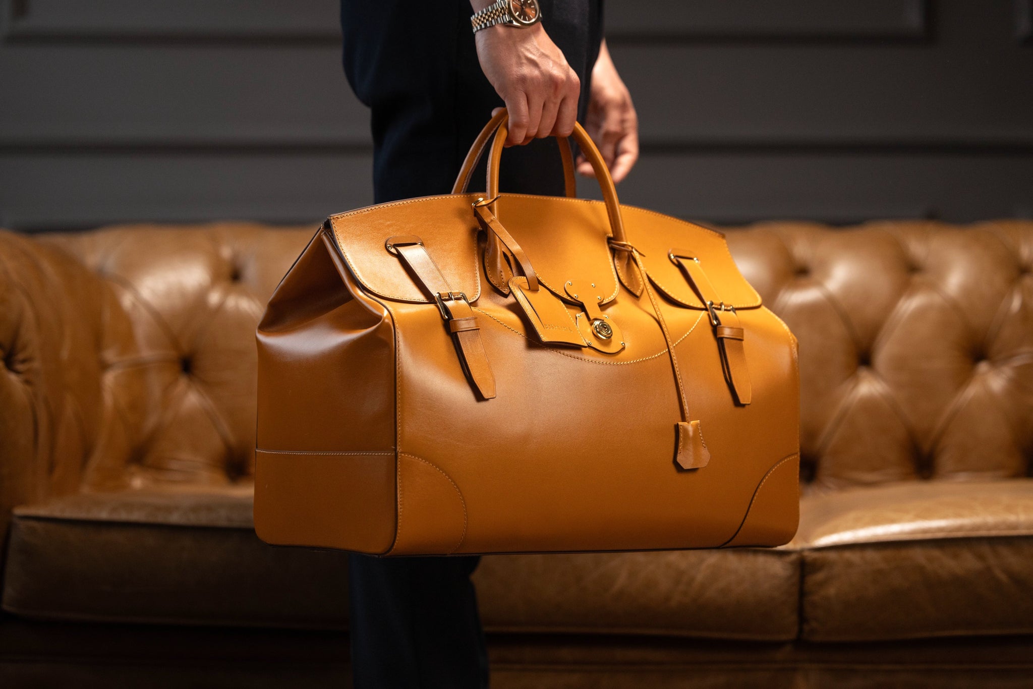 Bosphorus LeatherDuffle Bag - Mustard