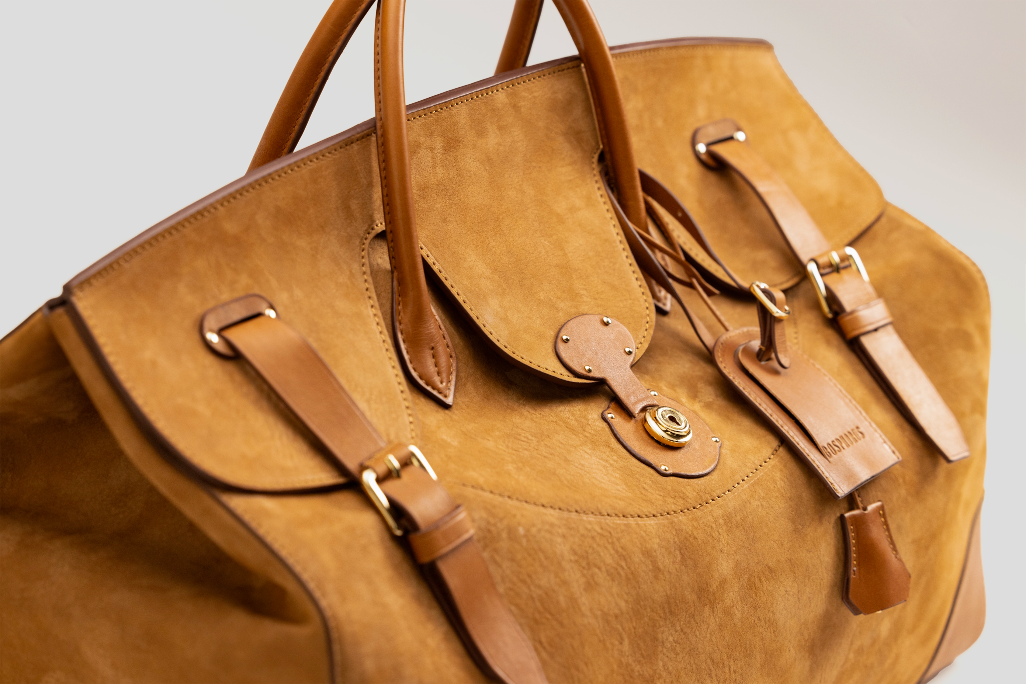 Bosphorus LeatherDuffle Bag - Nubuck Camel