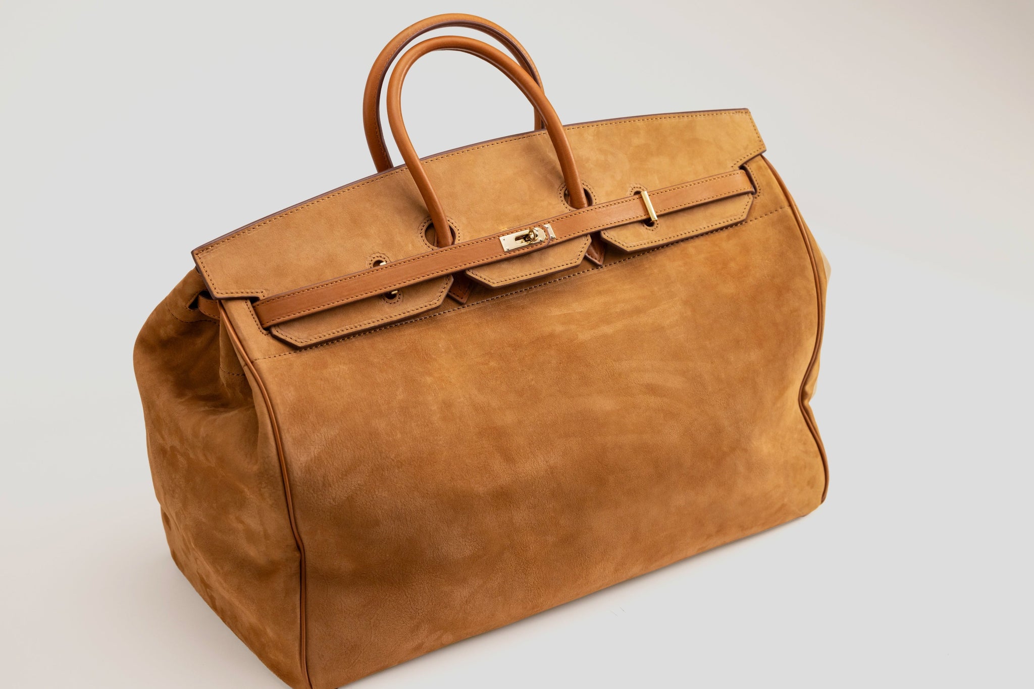 Bosphorus LeatherDuffle Bag - Nubuck Camel