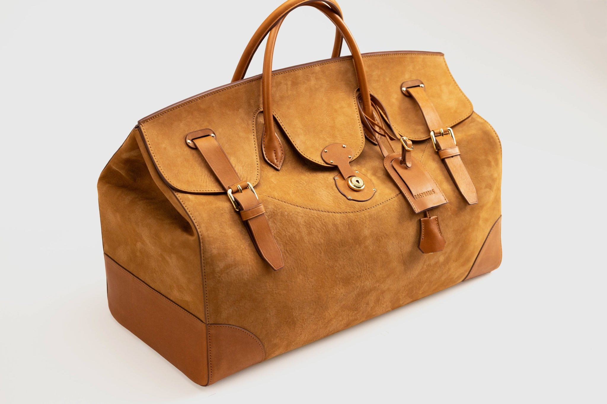 Bosphorus LeatherDuffle Bag - Nubuck Camel