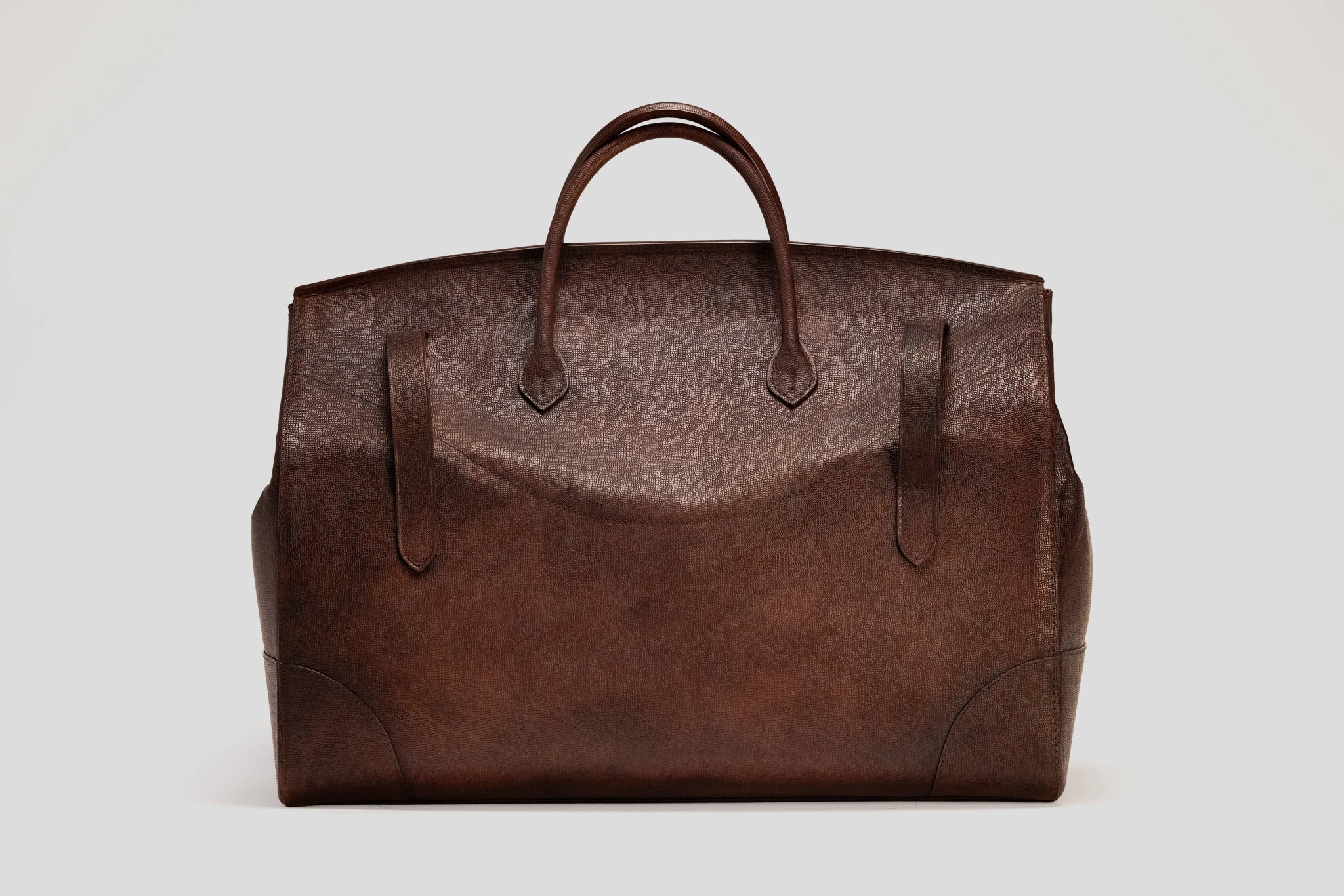 Bosphorus LeatherDuffle Bag - Patina Saffiano Brown