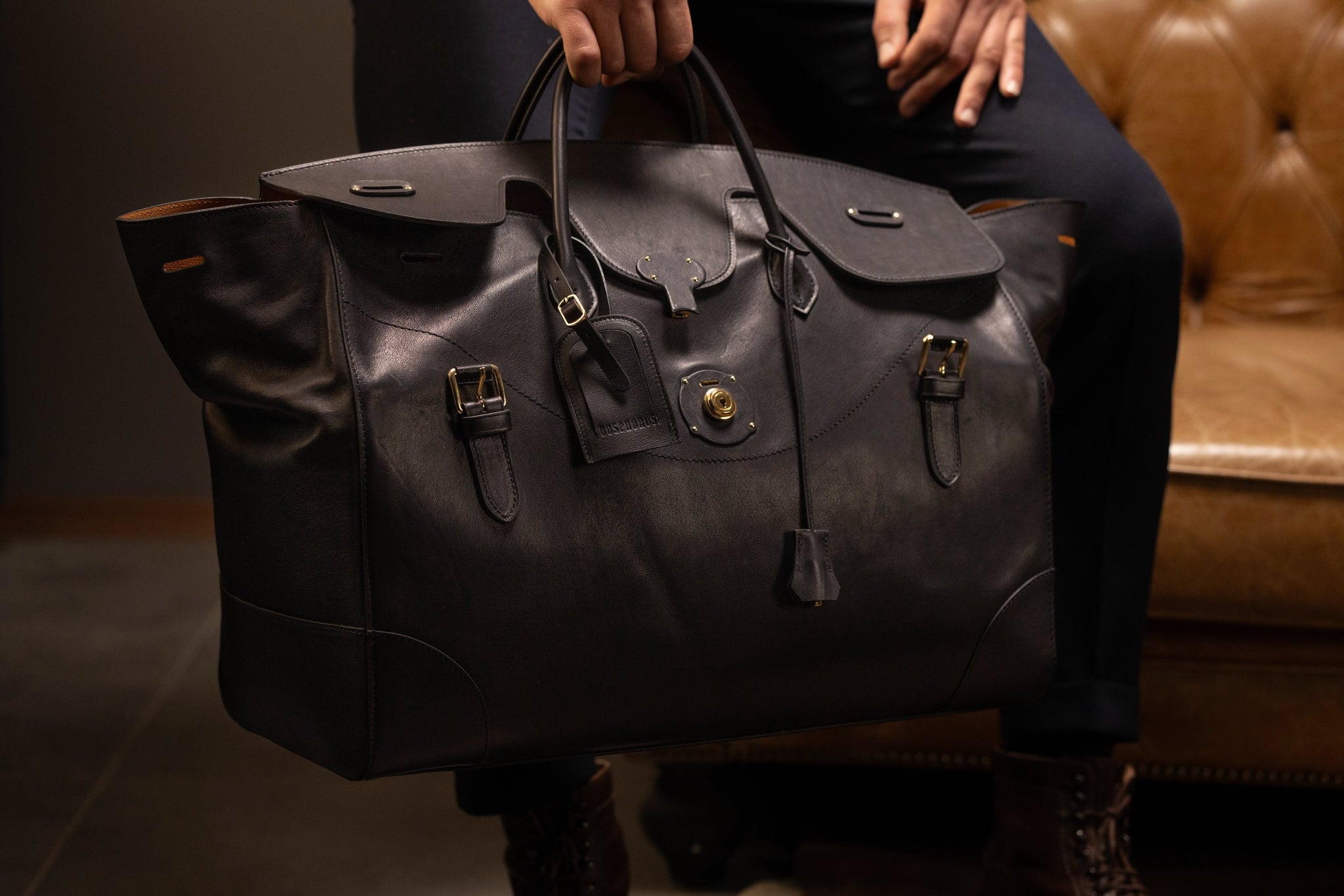 Bosphorus LeatherDuffle Bag - Soft Black