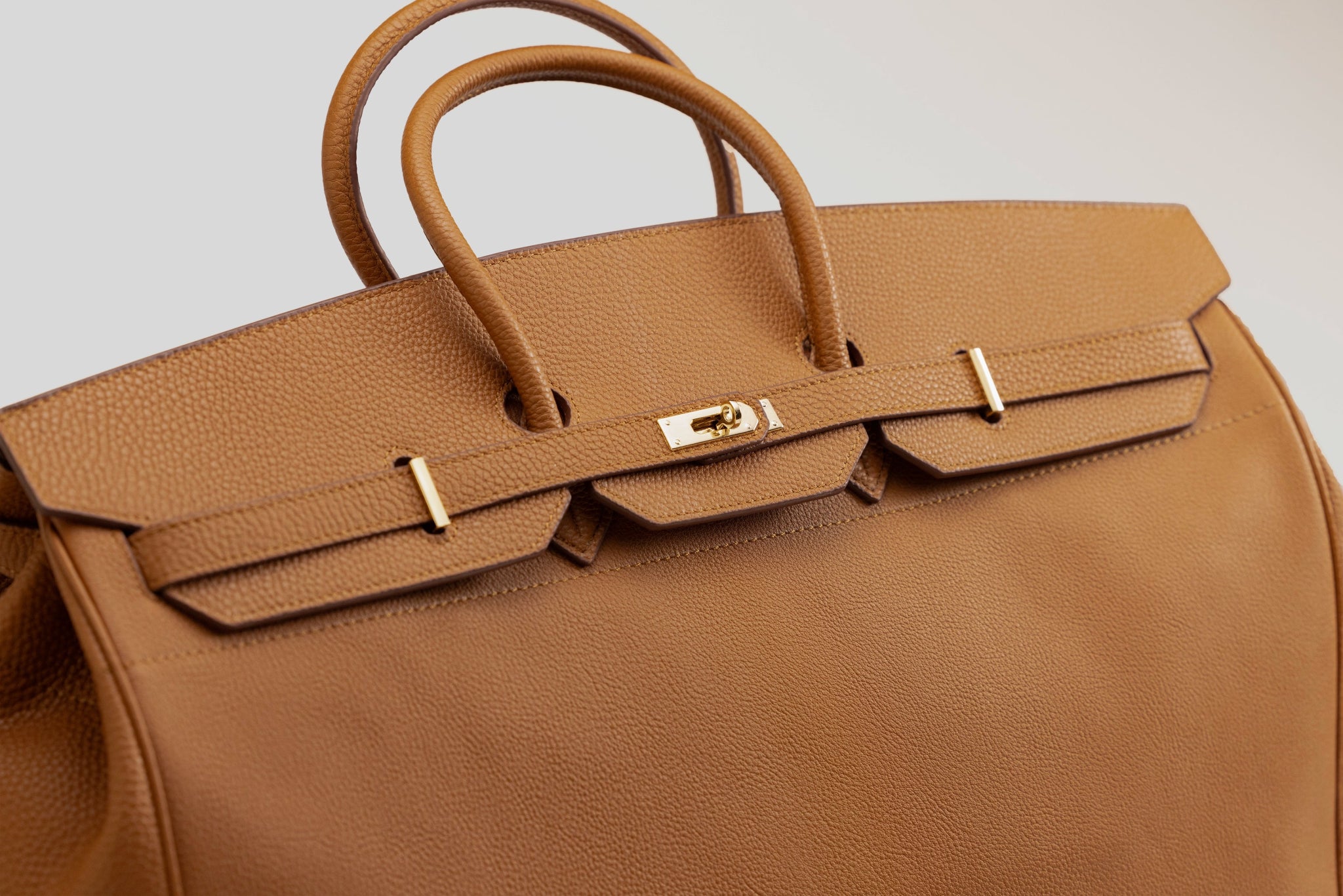 Bosphorus LeatherDuffle Bag - Togo Camel