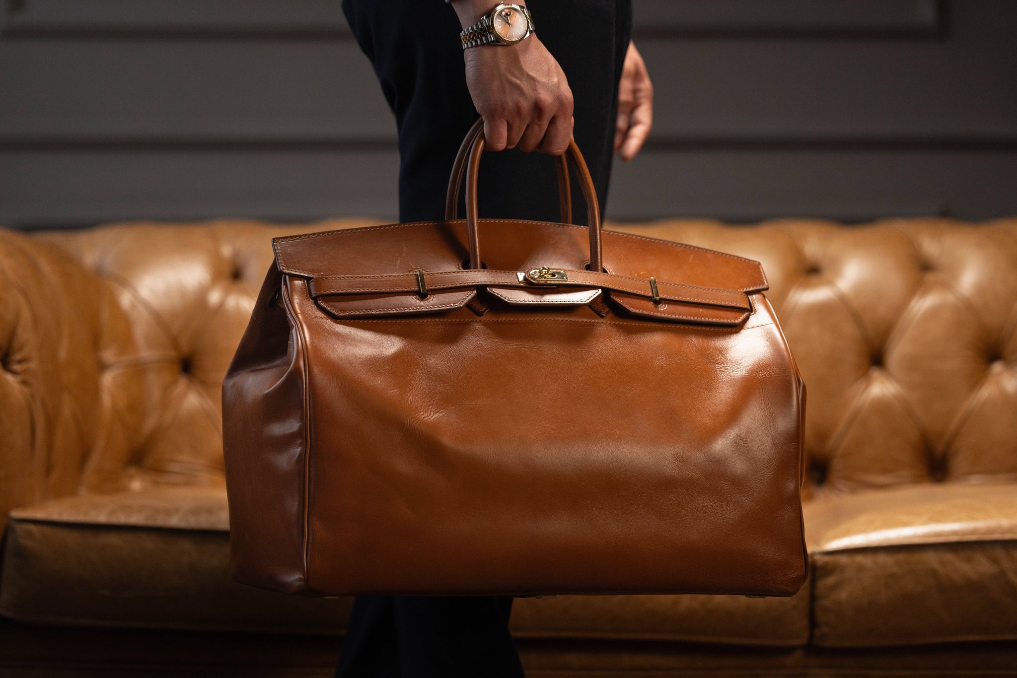 Bosphorus LeatherDuffle Bags - Barenia Patina