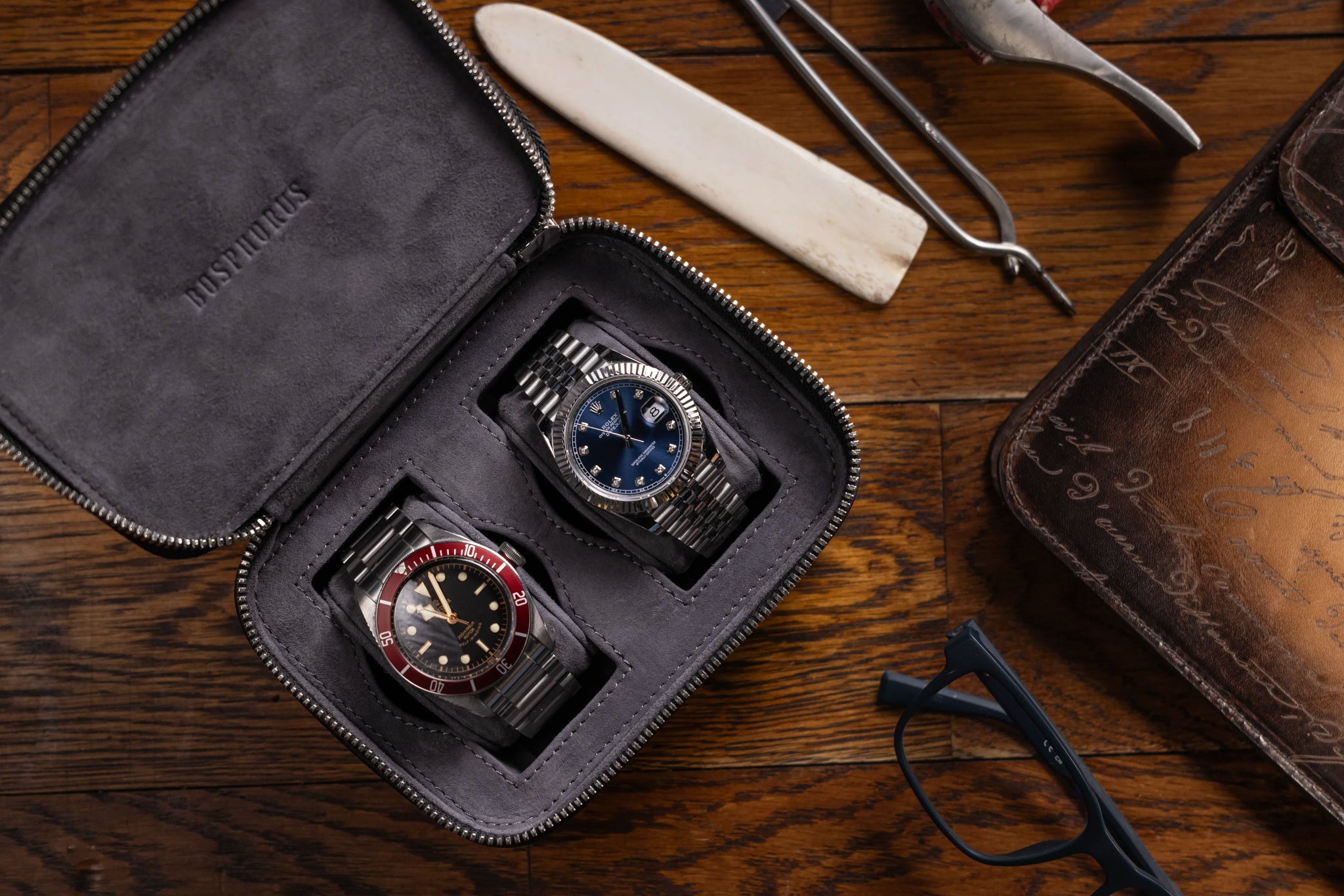 Bosphorus LeatherEphesus Watch Case - Silky Black