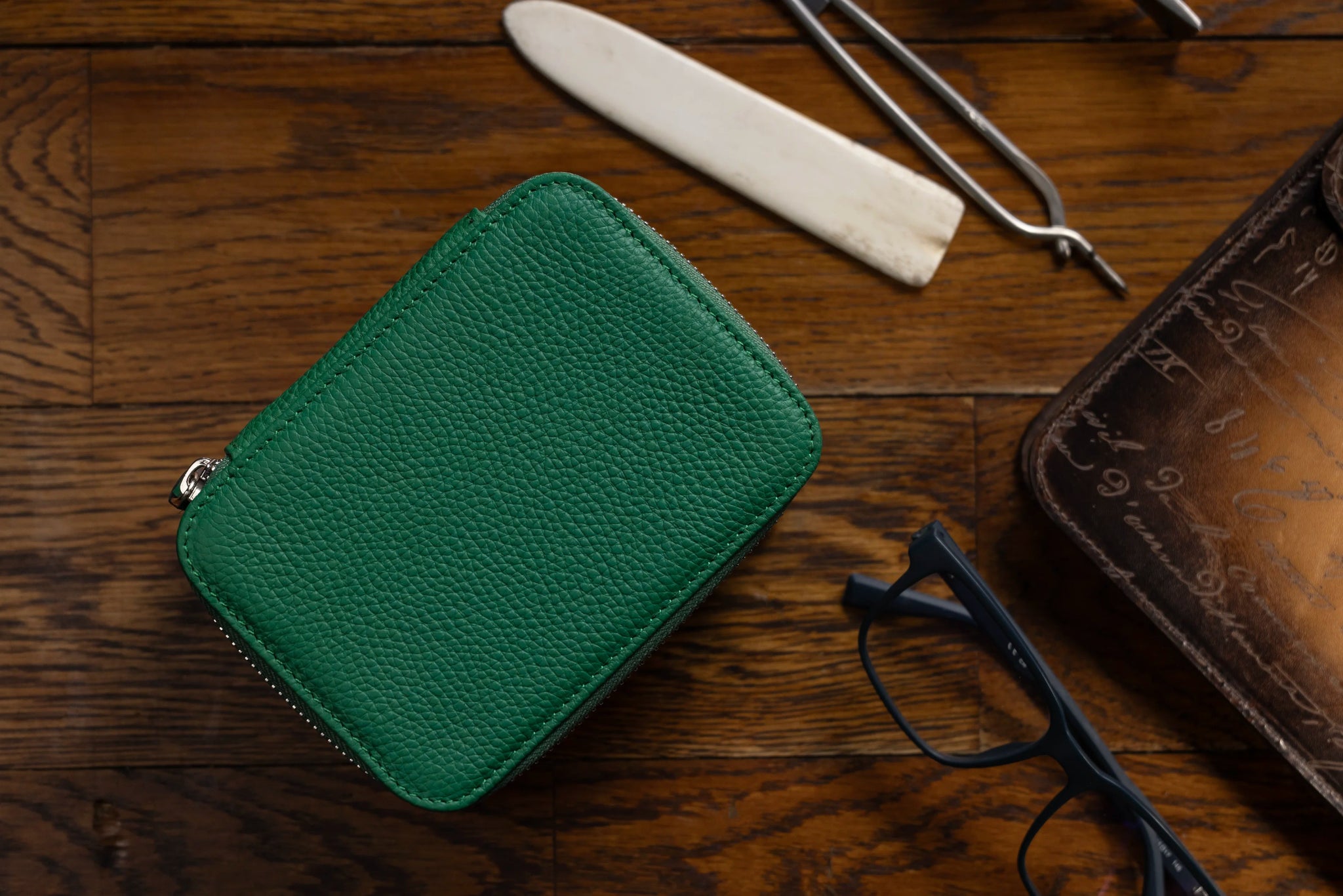 Bosphorus LeatherEphesus Watch Case - Togo Green