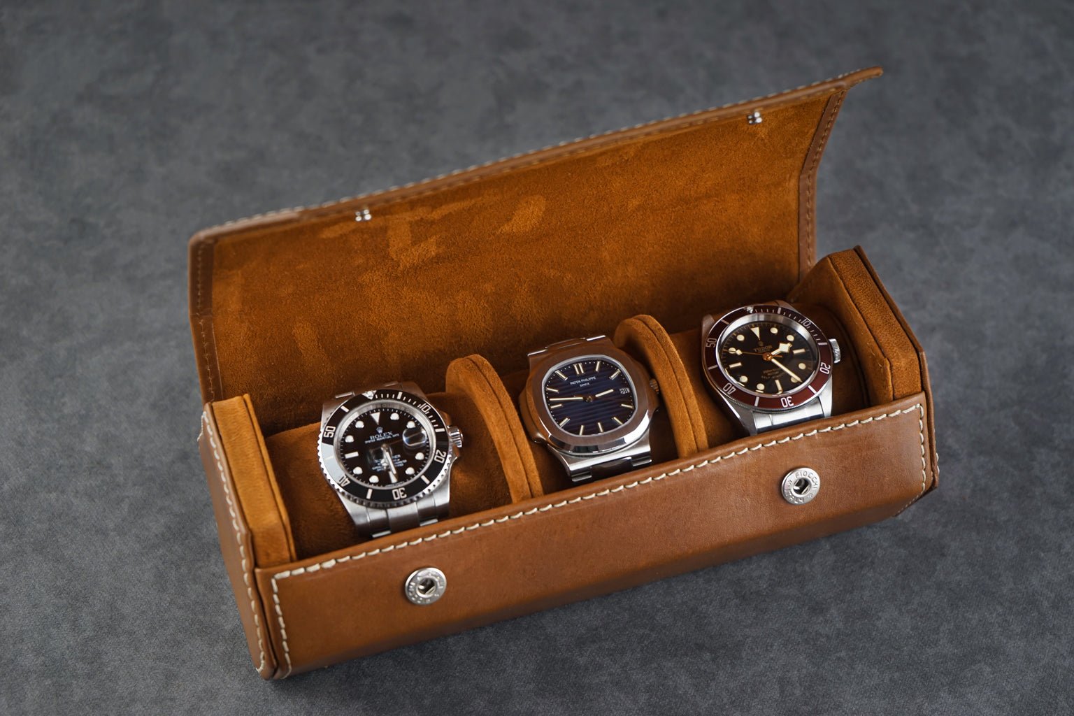 Hexagon Black Orange 6 Slot Watch Box - $199 - Free shipping