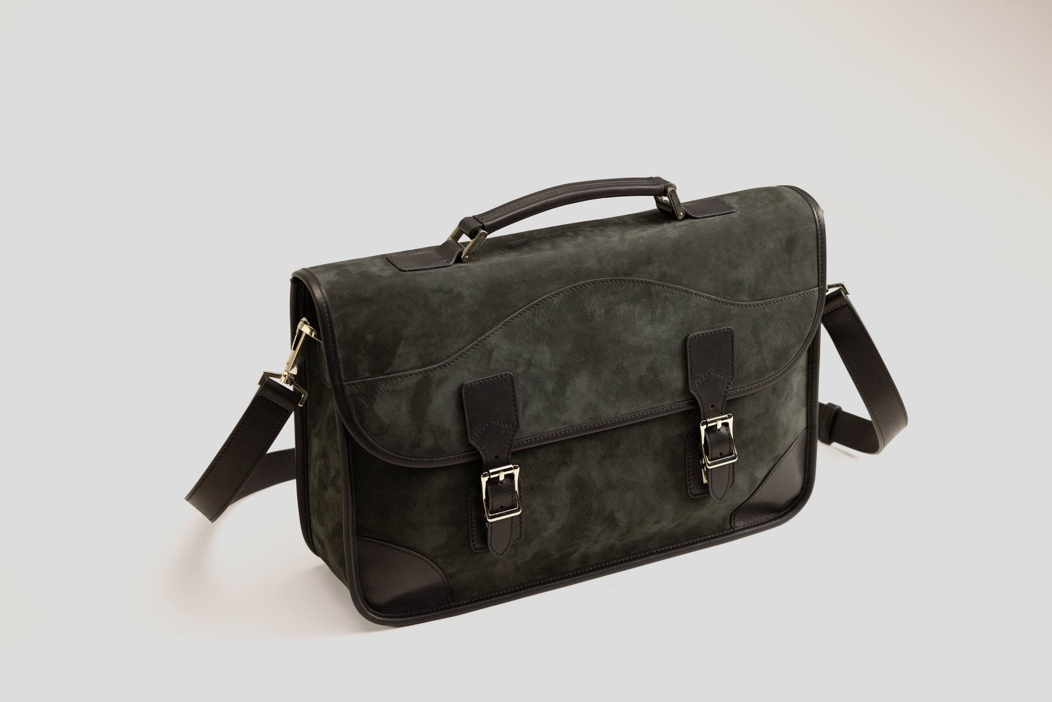 Bosphorus LeatherMessenger Bag - Nubuck Black