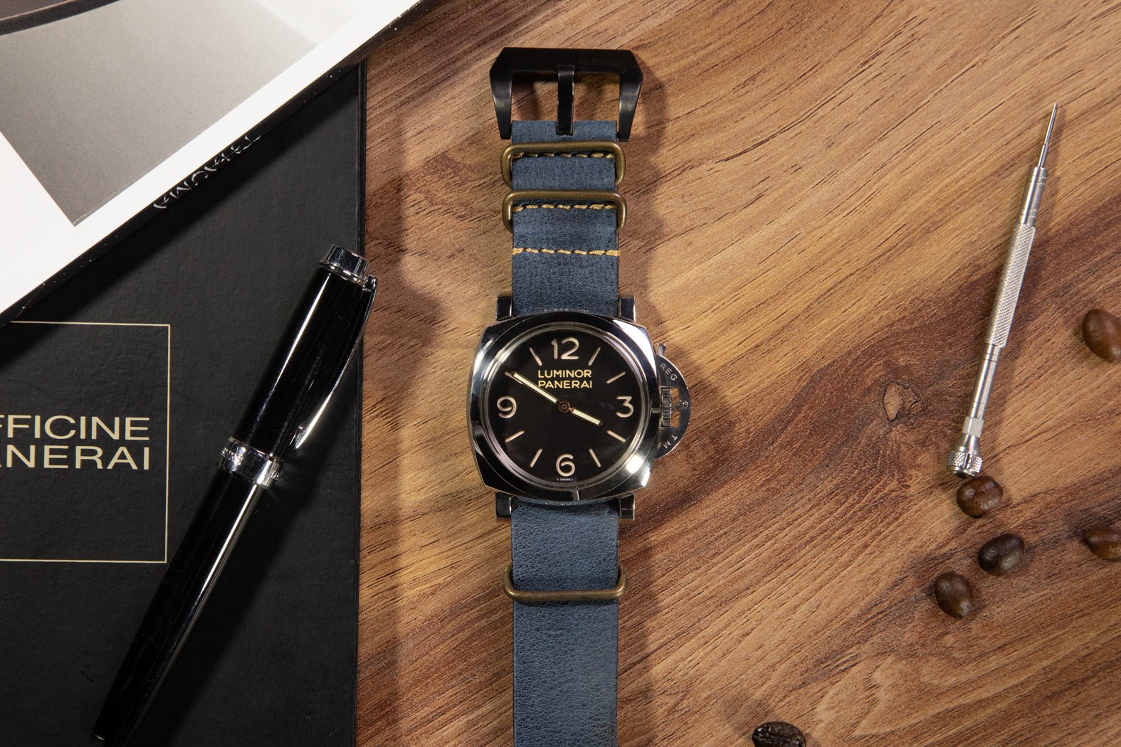 Bosphorus LeatherNato Watch Strap - Jean Blue