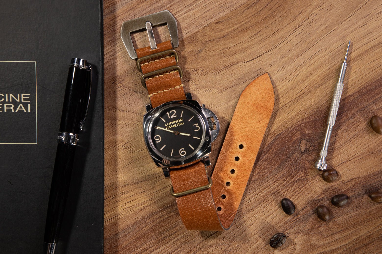 Bosphorus LeatherNato Watch Strap - Wicker Bronze 02