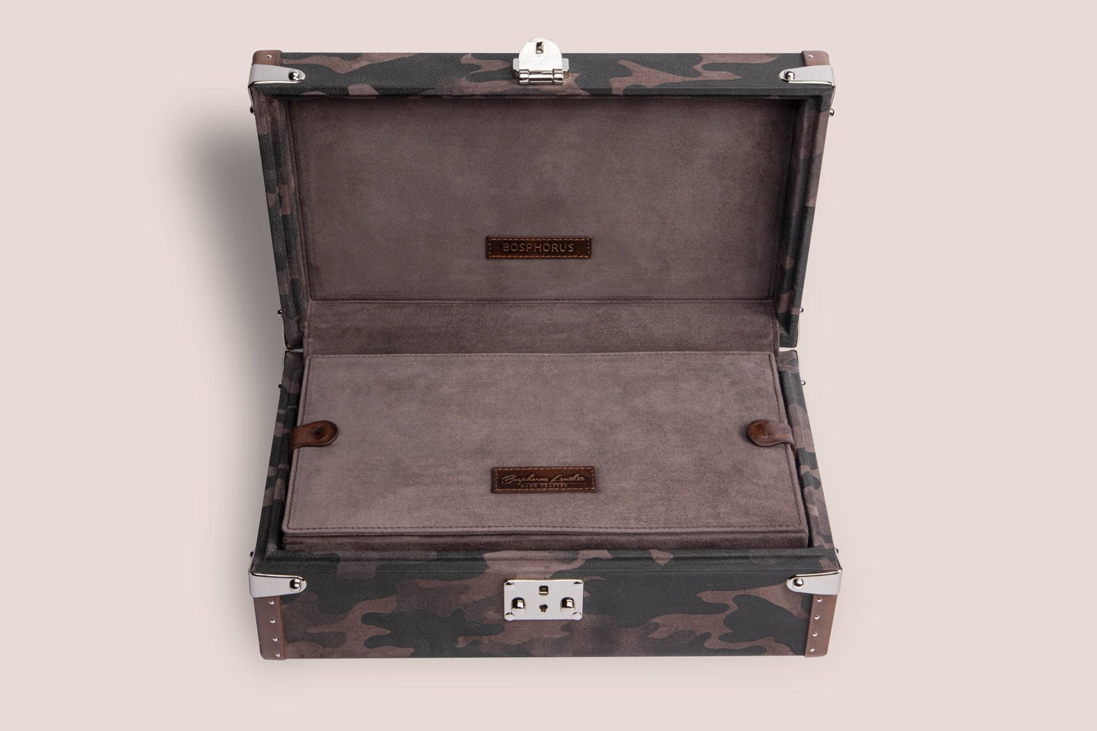 Bosphorus LeatherPetra Watch Case - Camouflage Charcoal