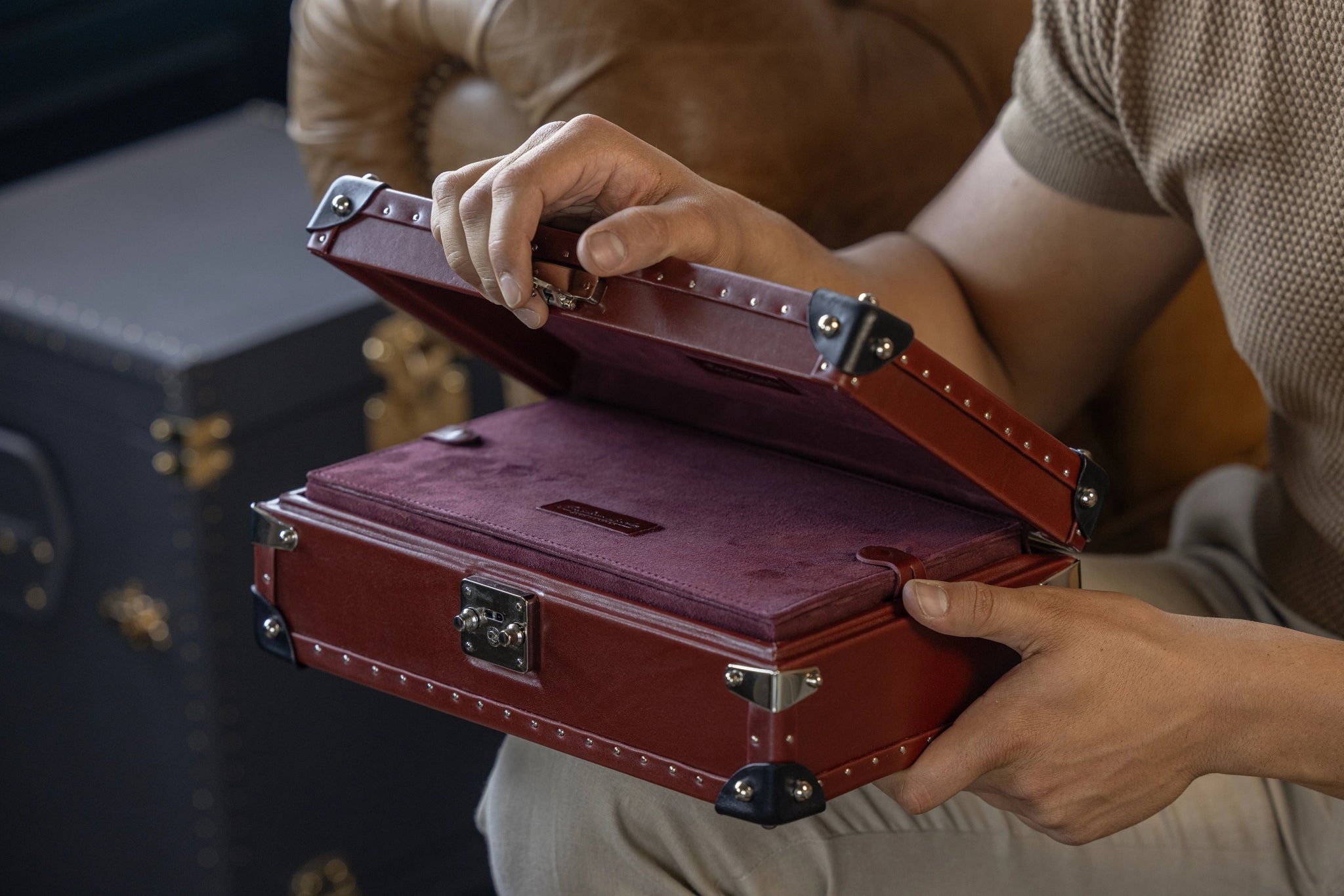 Bosphorus LeatherPetra Watch Case - Montana Red