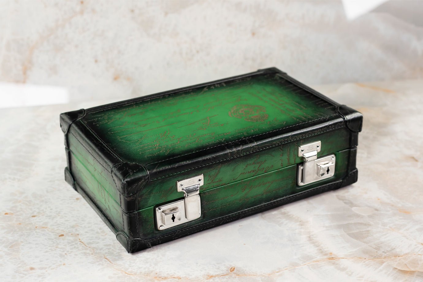 Bosphorus LeatherPetra Watch Case - Parchment Patina Green