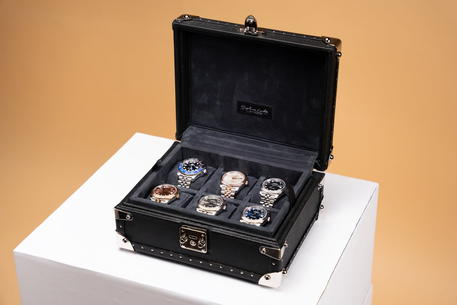 Petra Watch Case - Saffiano Black