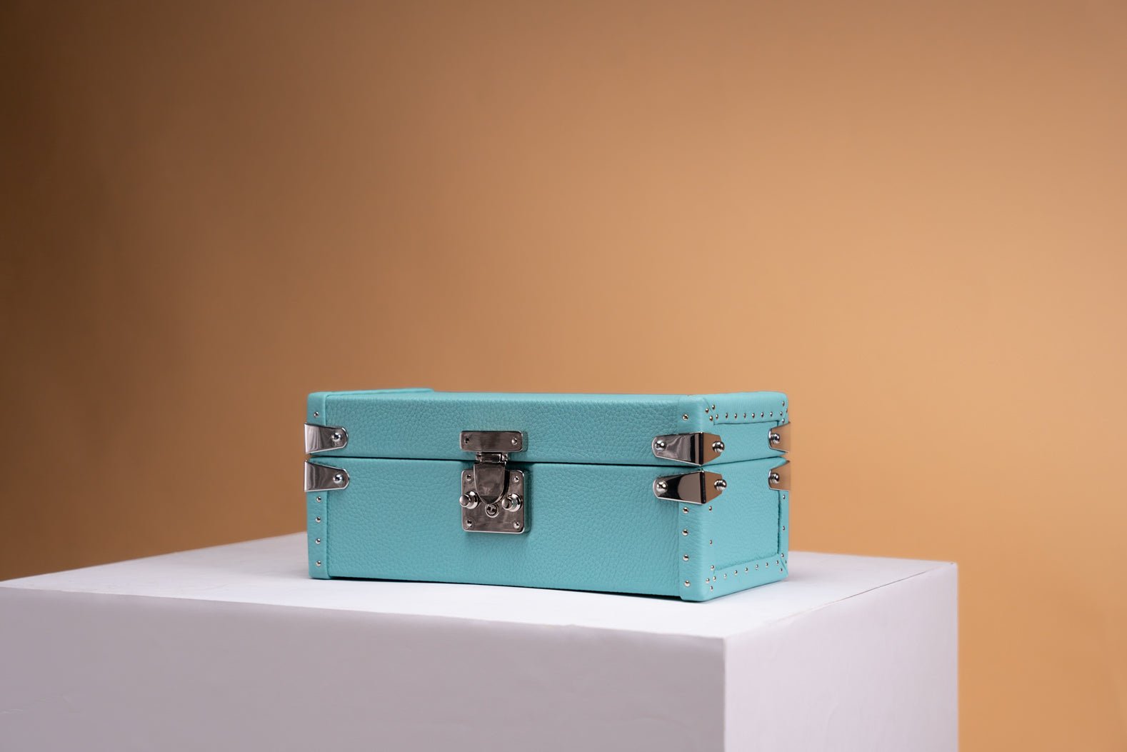Bosphorus LeatherPetra Watch Case - Togo Tiffany Blue For 3 Watches