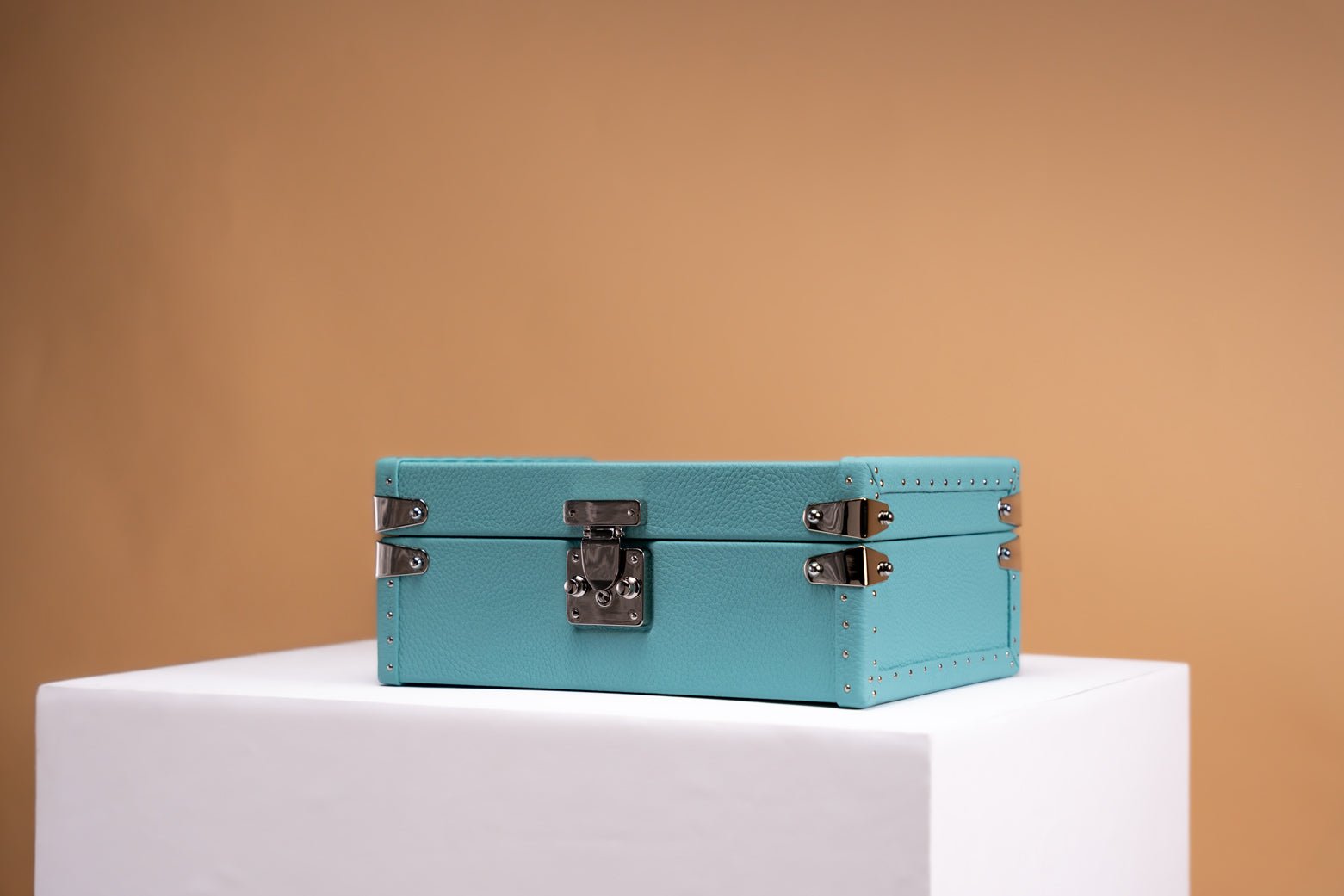 Bosphorus LeatherPetra Watch Case - Togo Tiffany Blue For 6 Watches