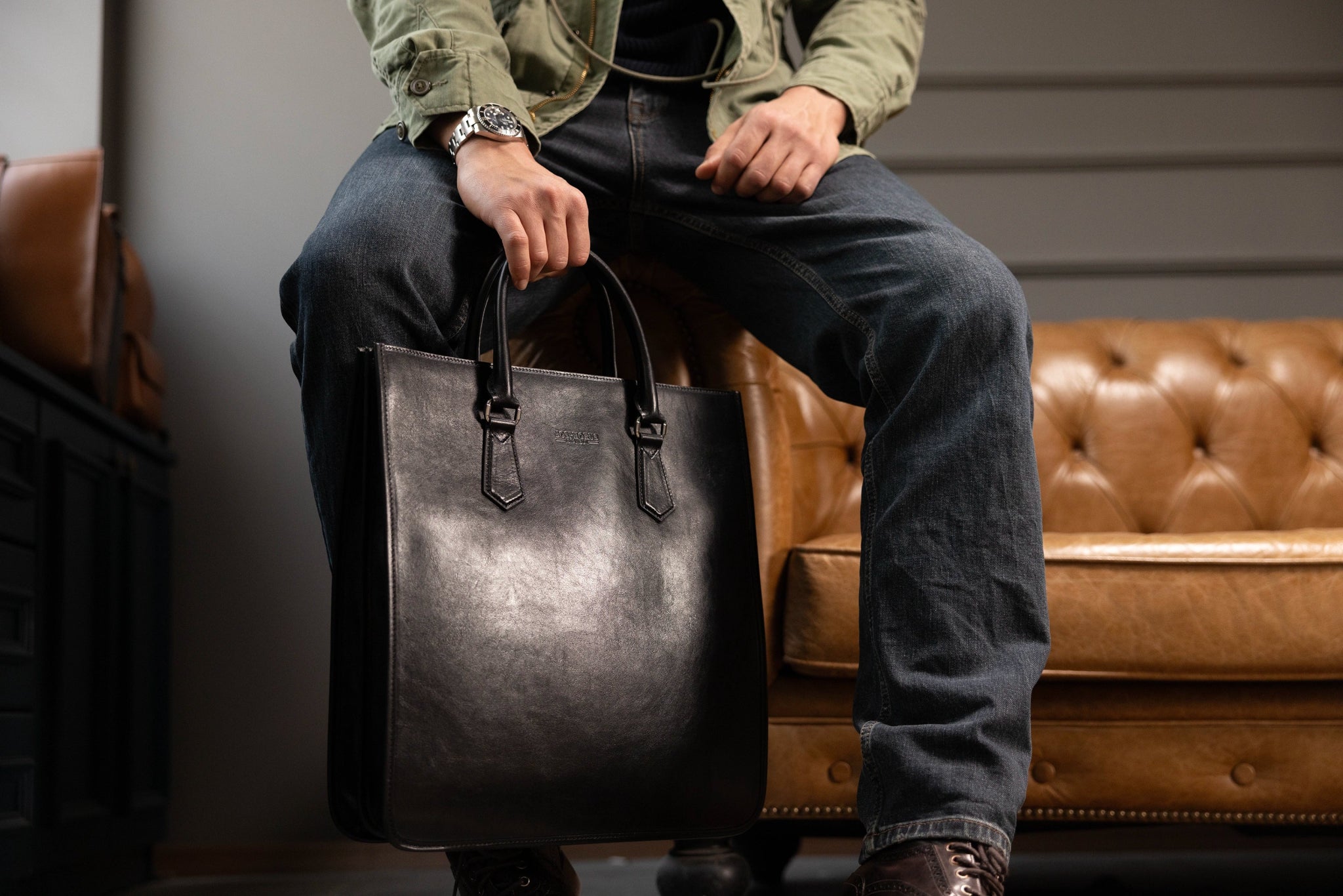 Bosphorus LeatherTote - Silky Black